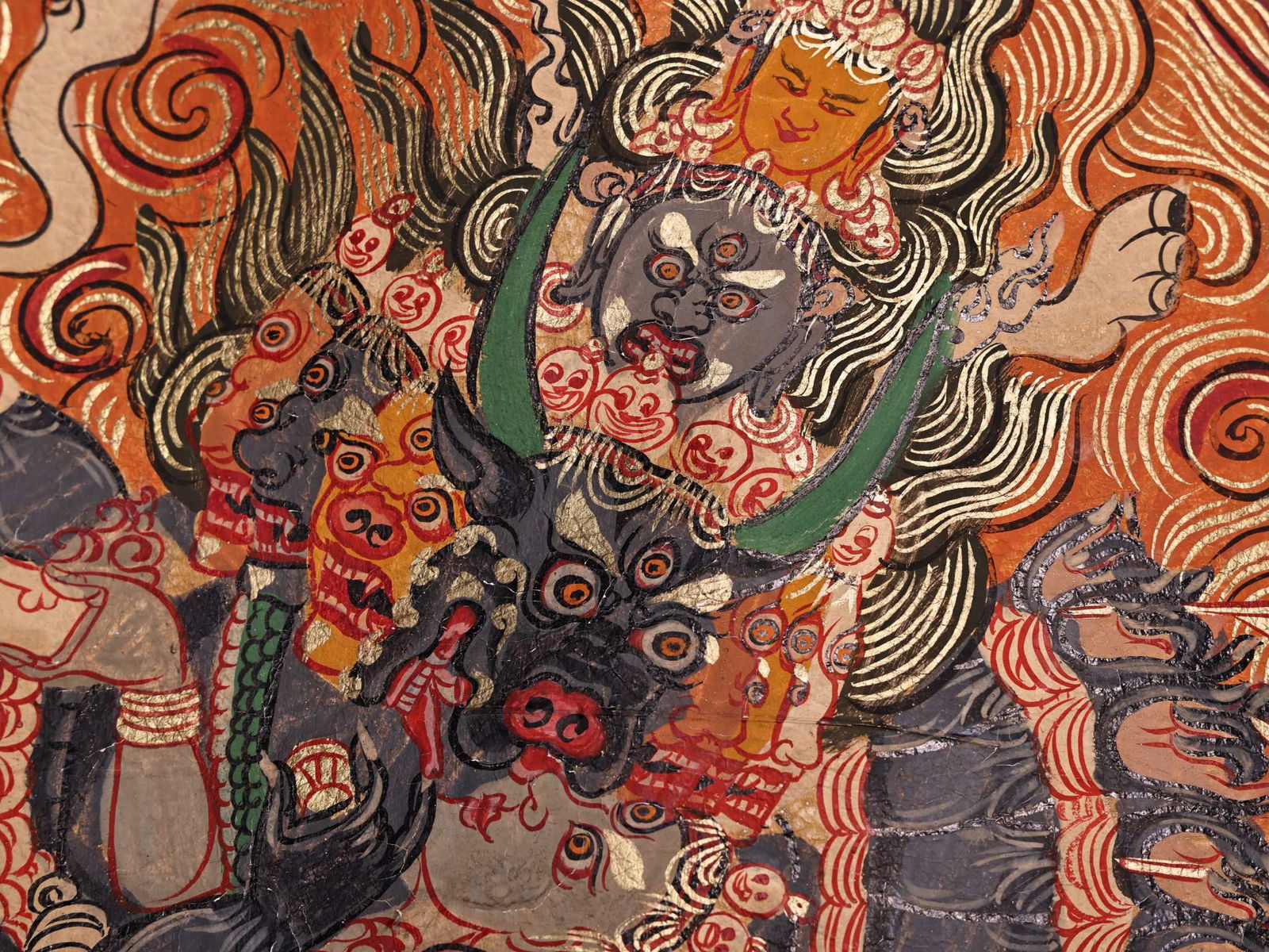 Colour Painted Yamantaka Pattern Tangka - 6