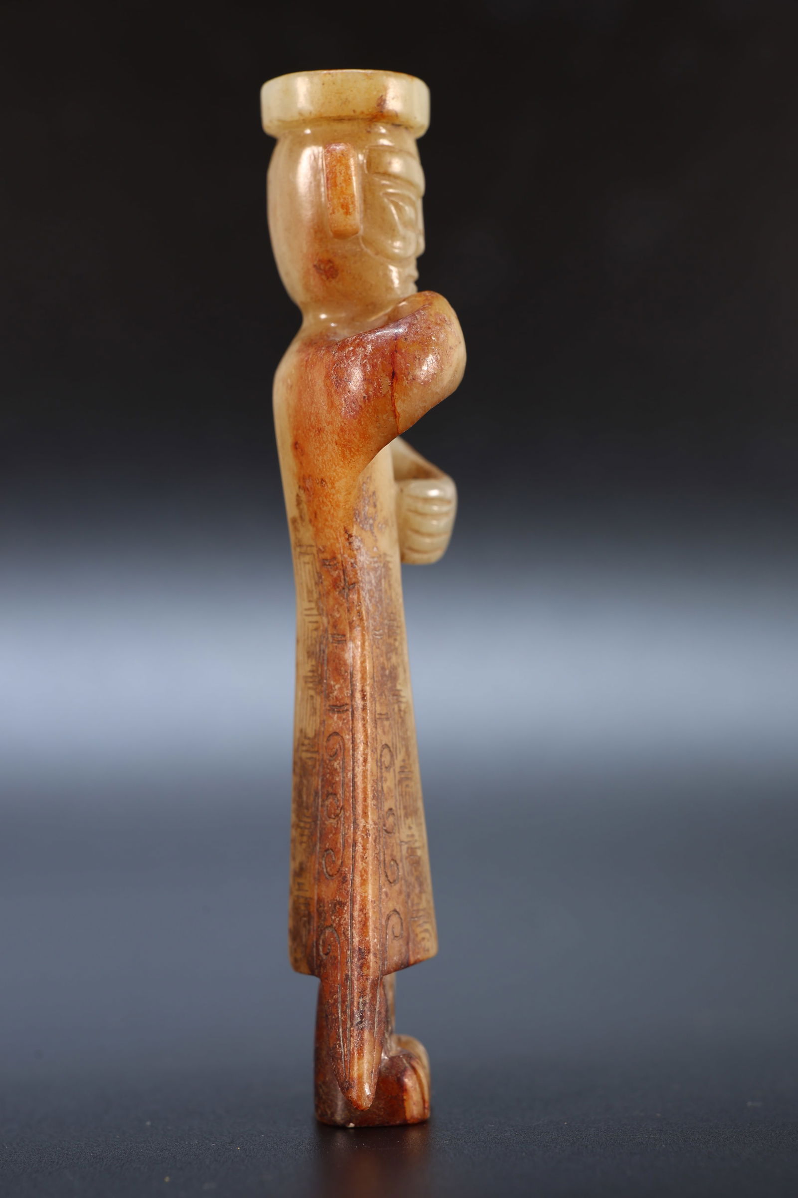 Jade Carved Character Shape Ornament - 8
