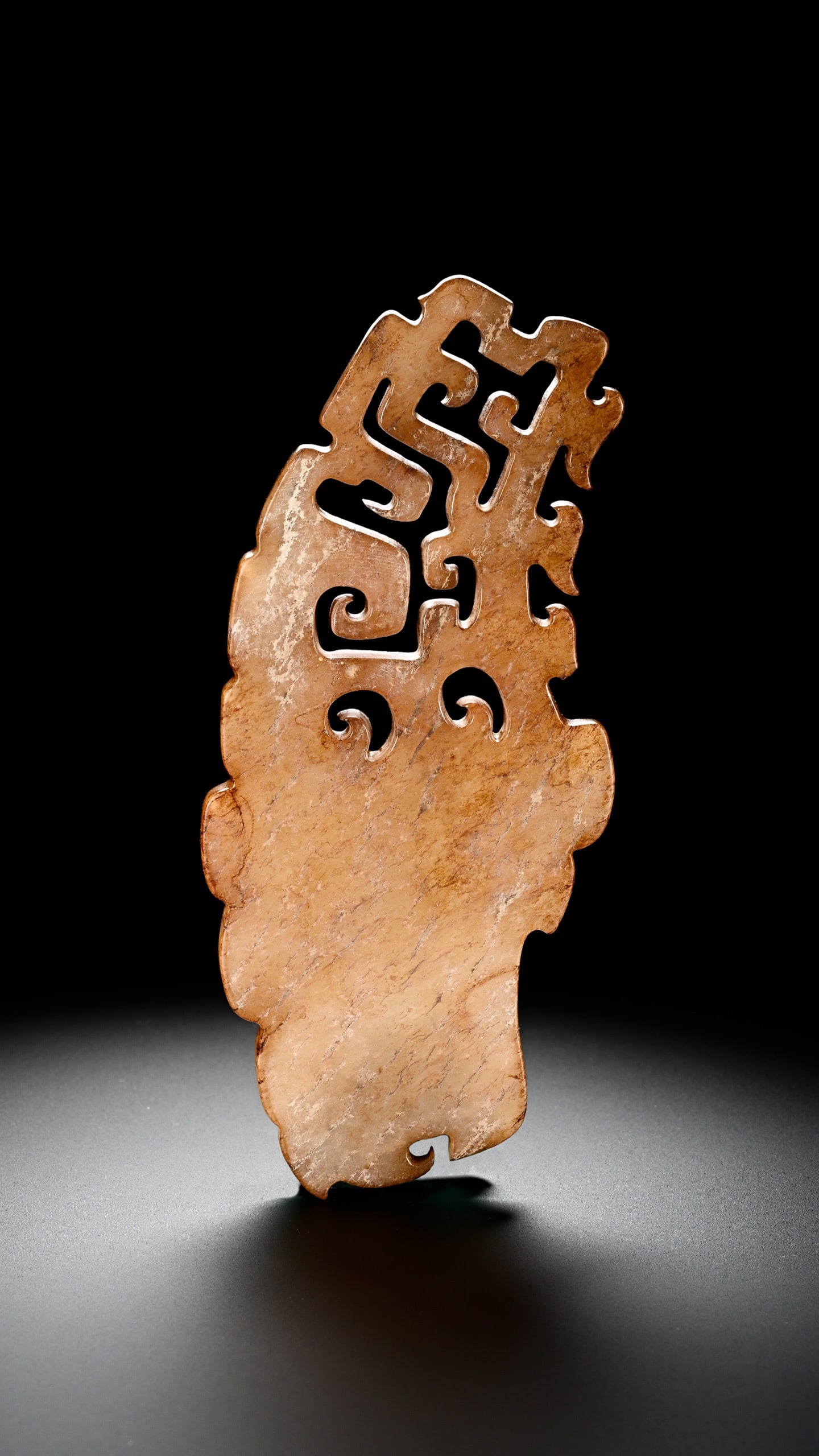 Jade Carved Dragon Pattern Bi - 8