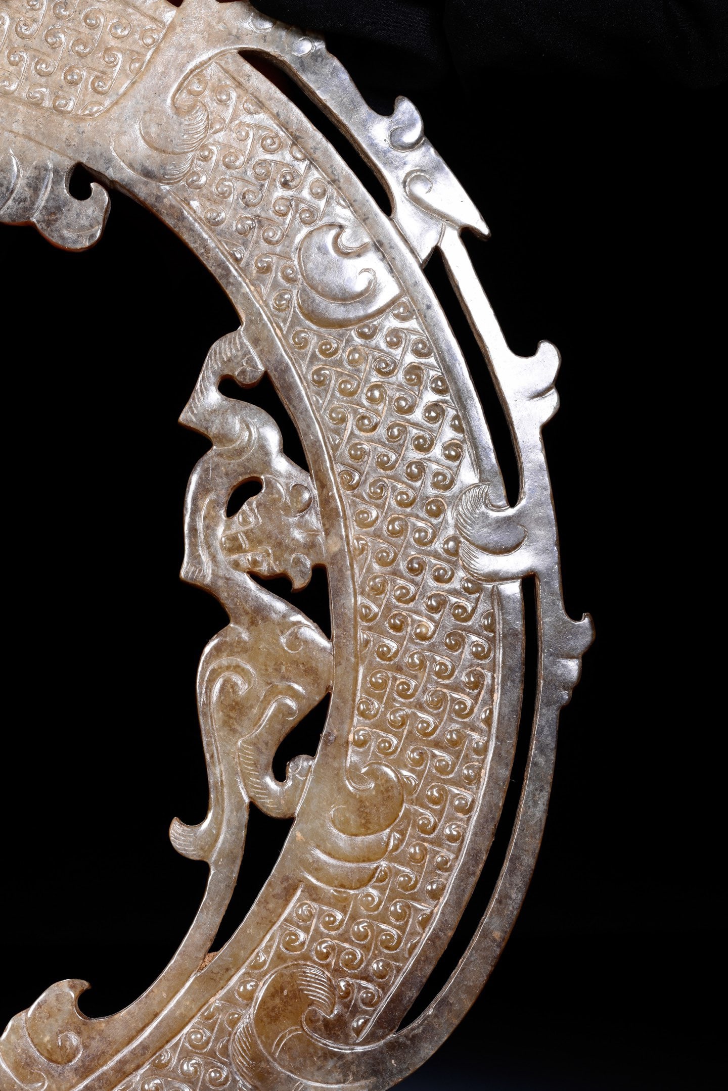 Jade Carved Dragon Shape Yuan - 9