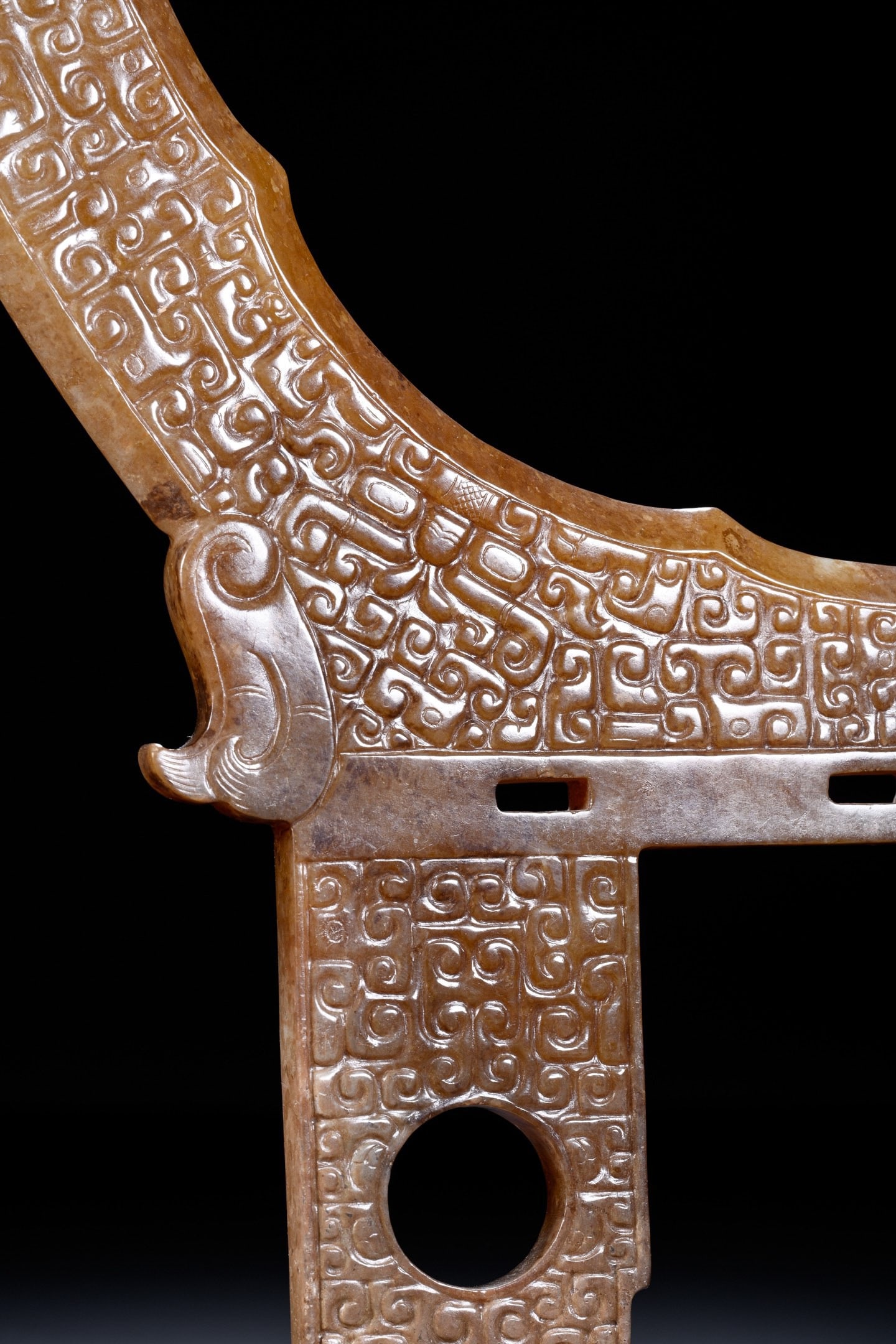 Jade Carved Cloud Pattern Ge - 5