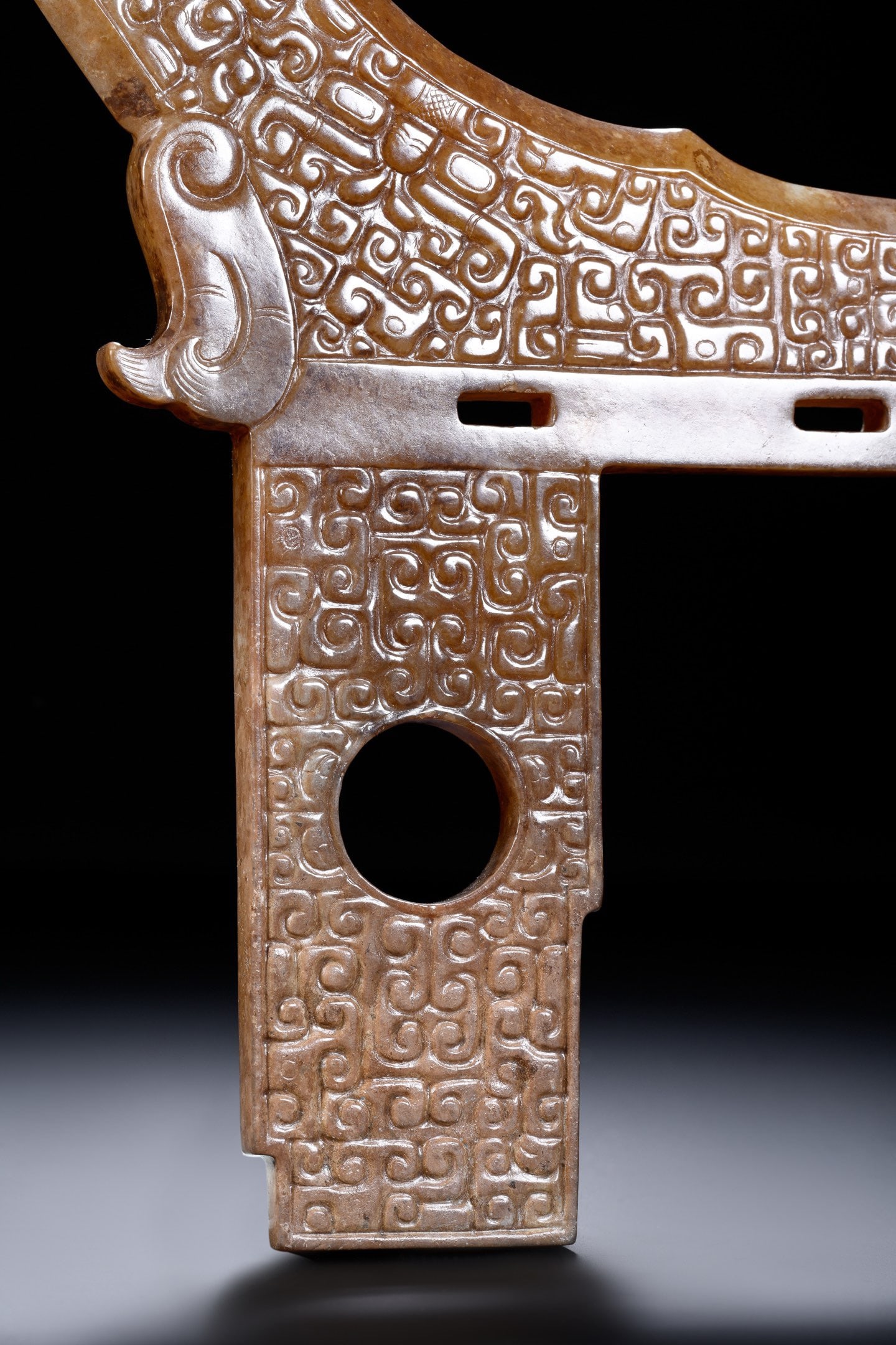 Jade Carved Cloud Pattern Ge - 8