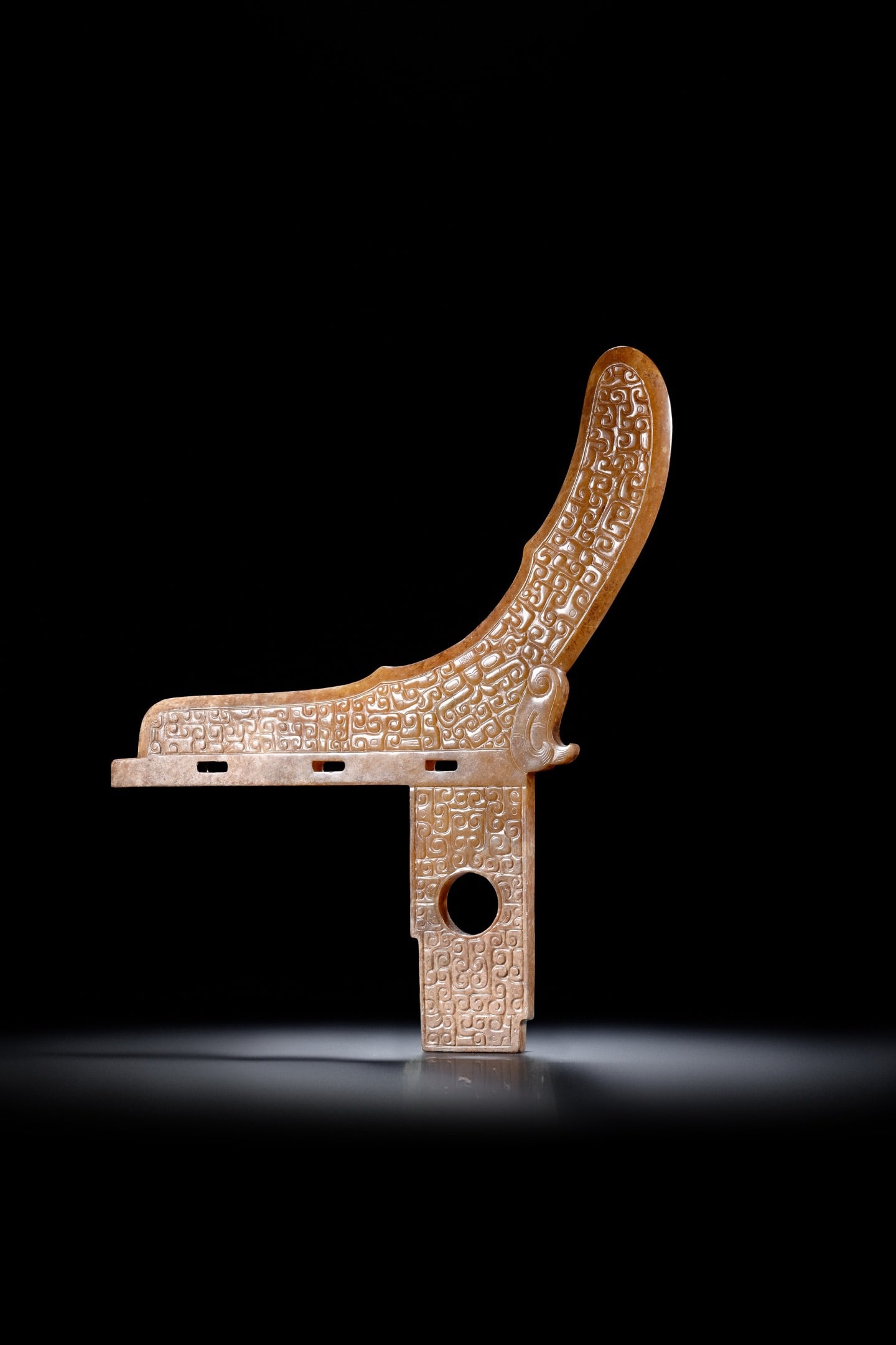 Jade Carved Cloud Pattern Ge - 9