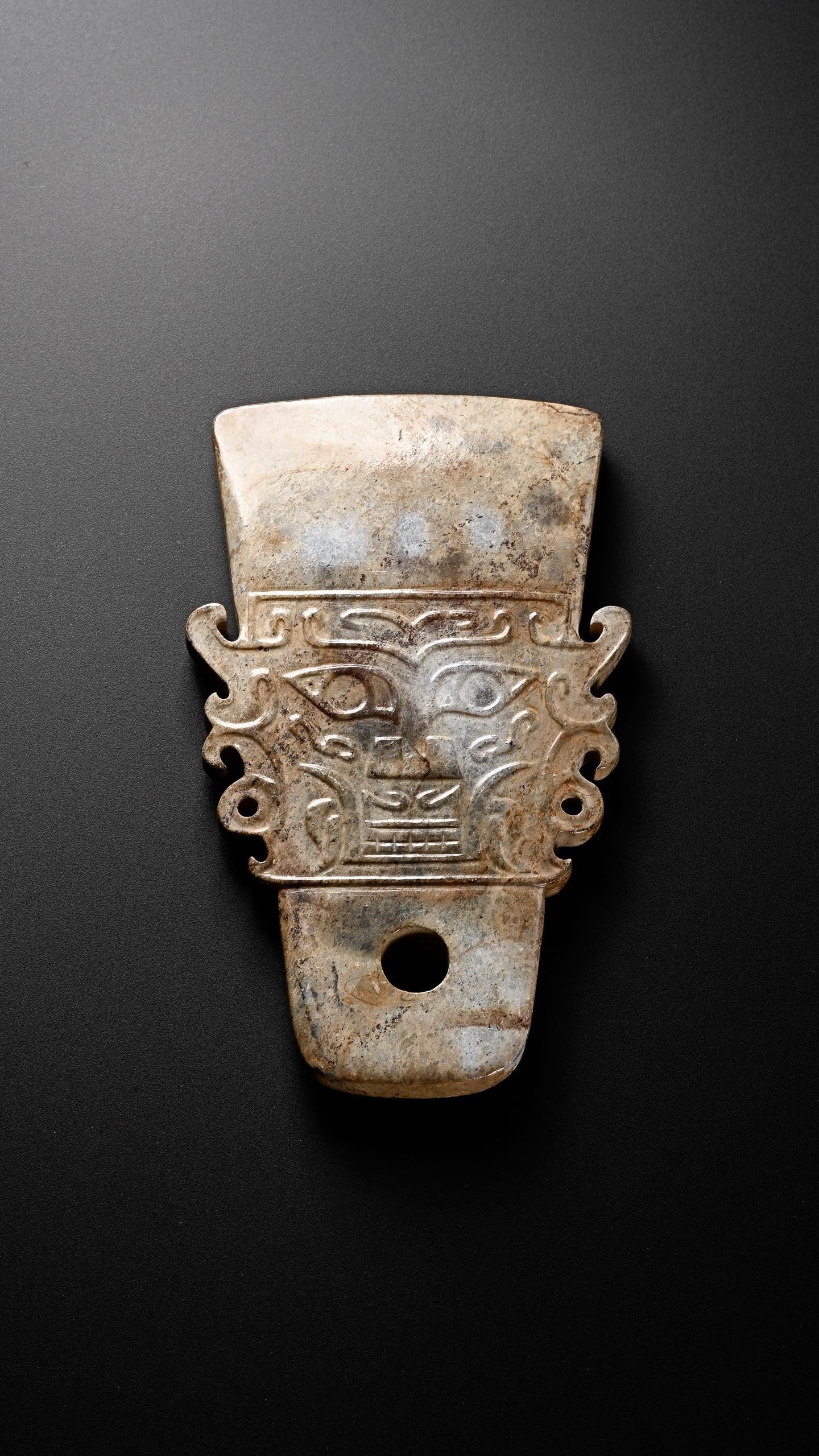 Jade Carved Beast Face Pattern Ornament - 5