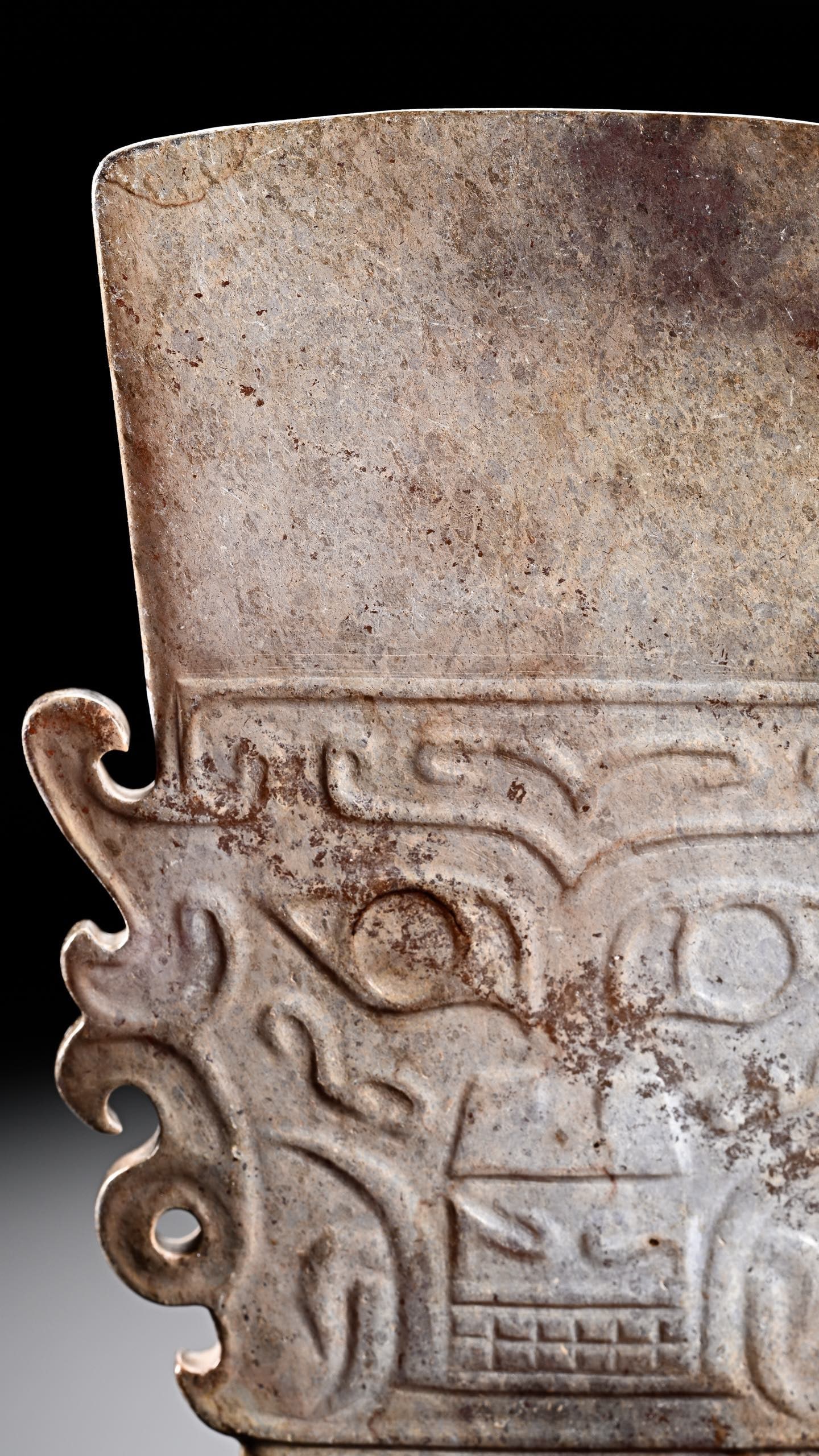 Jade Carved Beast Face Pattern Ornament - 8