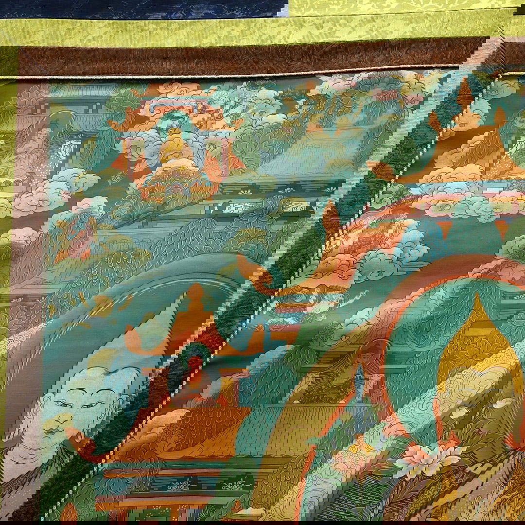 Colour Painted Tsongkhapa Pattern Tangka - 8