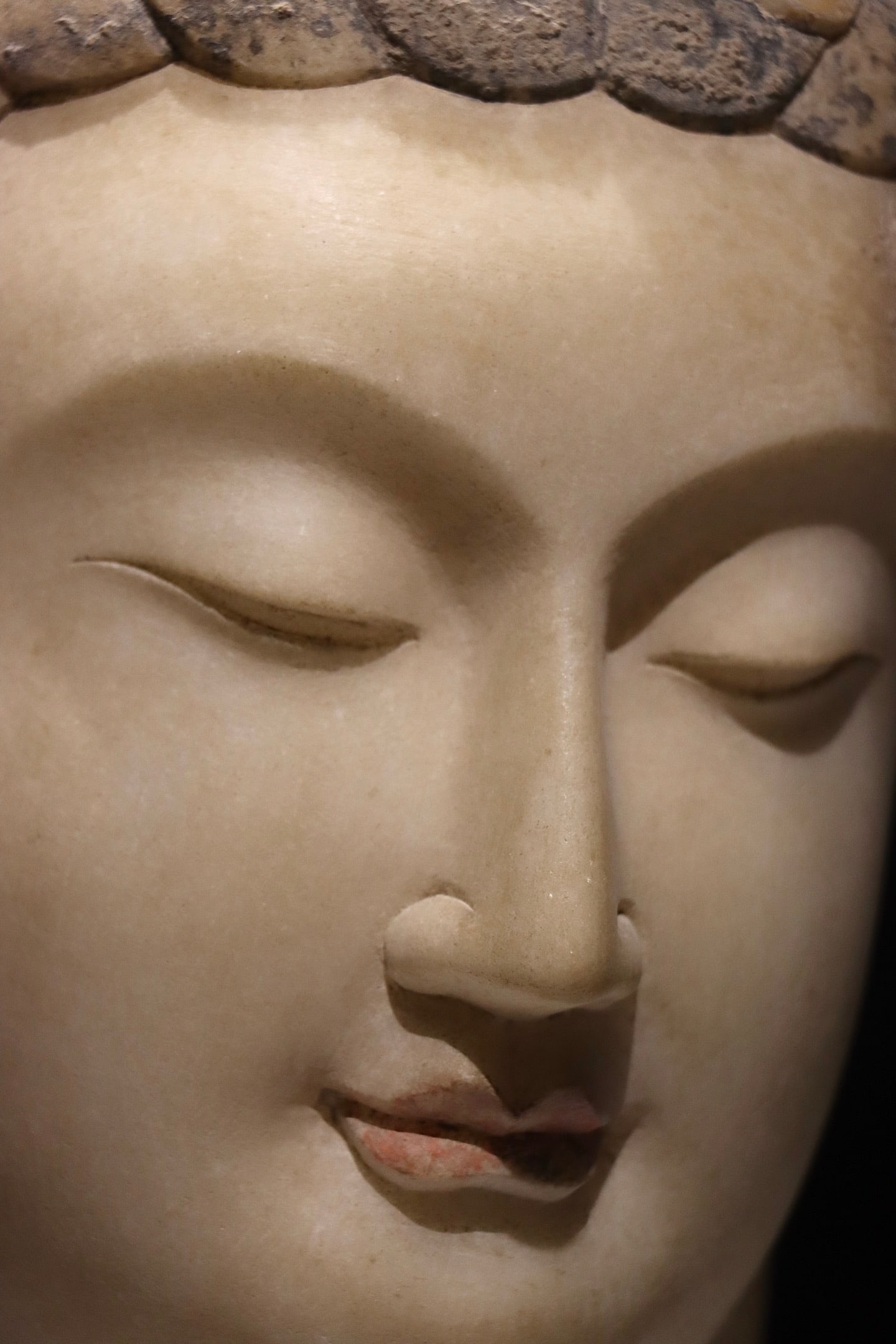 Stone GuanYin Head Figure - 2
