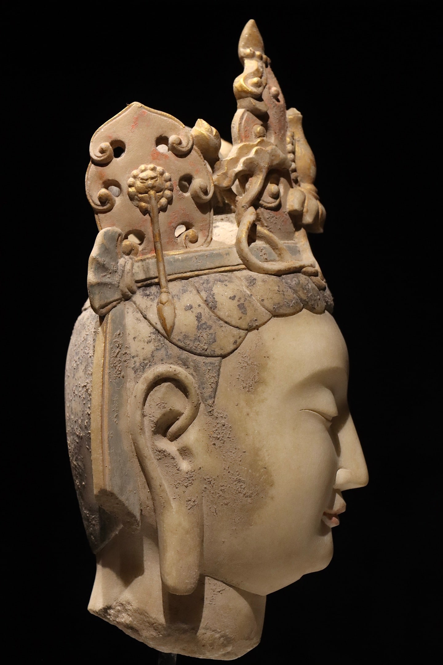 Stone GuanYin Head Figure - 8