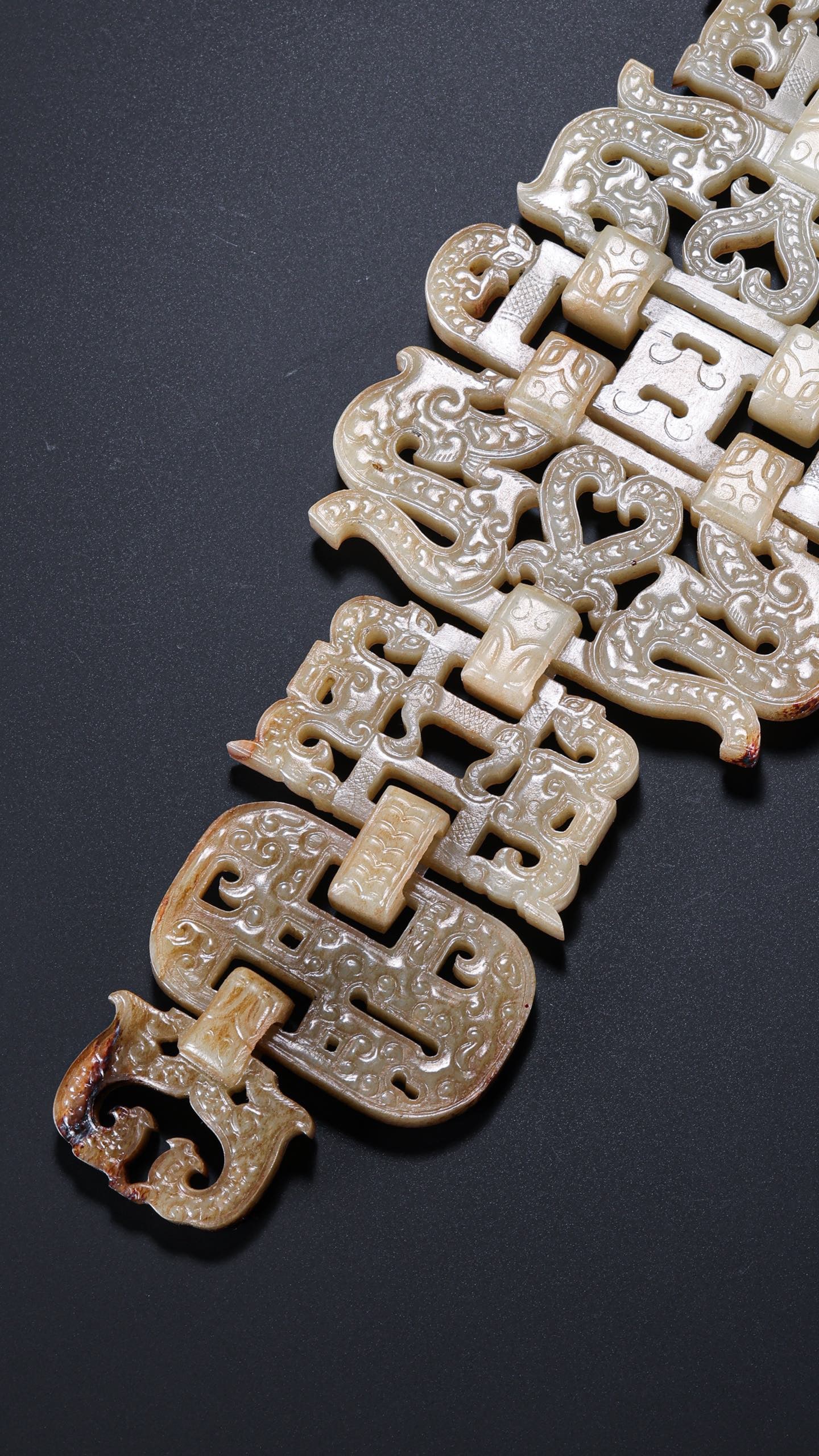 Jade Carved Dragon Pattern Waistband - 9