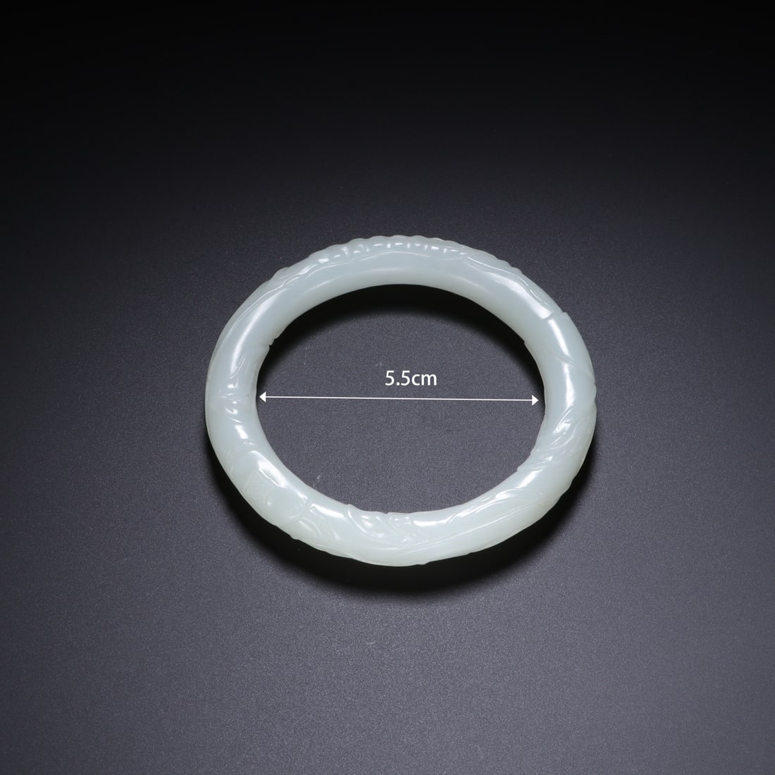 Jade Carved Dragon Pattern Bangle - 5