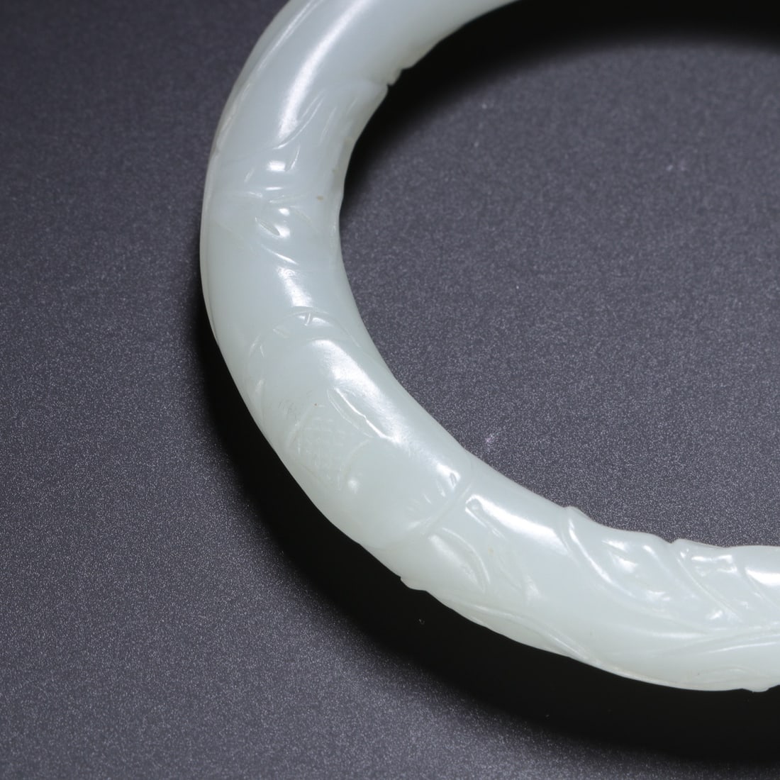 Jade Carved Dragon Pattern Bangle - 6