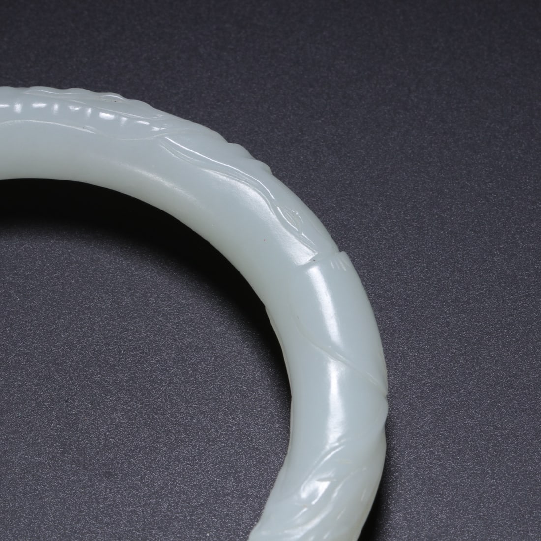 Jade Carved Dragon Pattern Bangle - 8