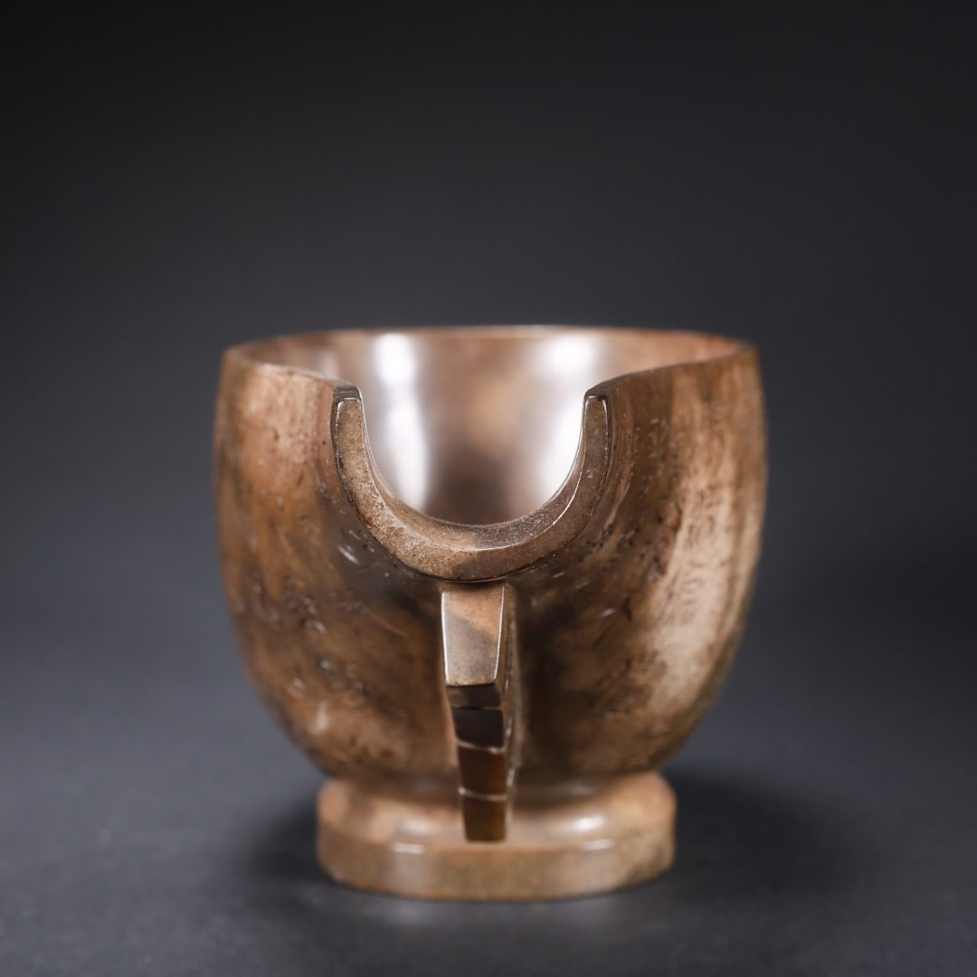 Jade Carved Poetry Pattern Cup - 4