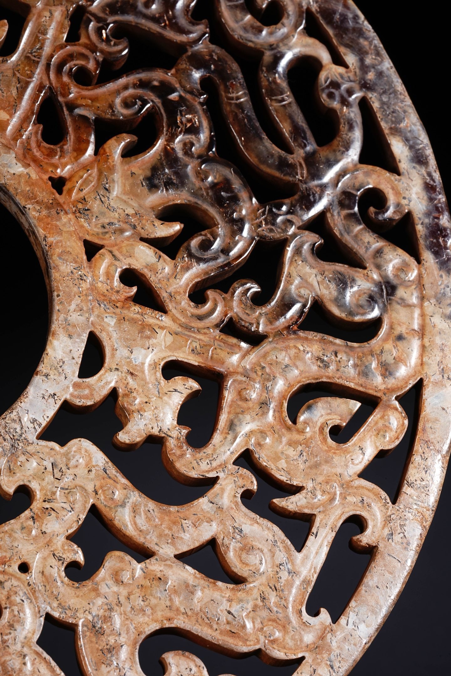 Jade Carved Dragon Pattern Bi - 5