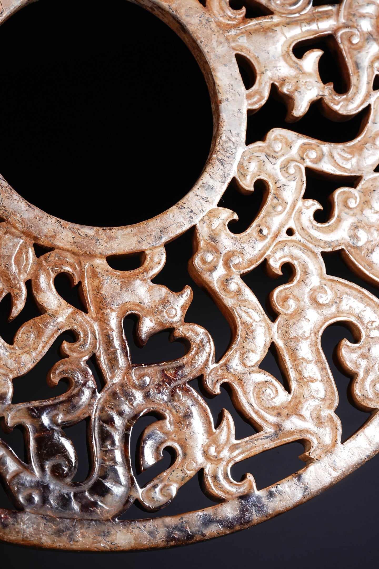 Jade Carved Dragon Pattern Bi - 7