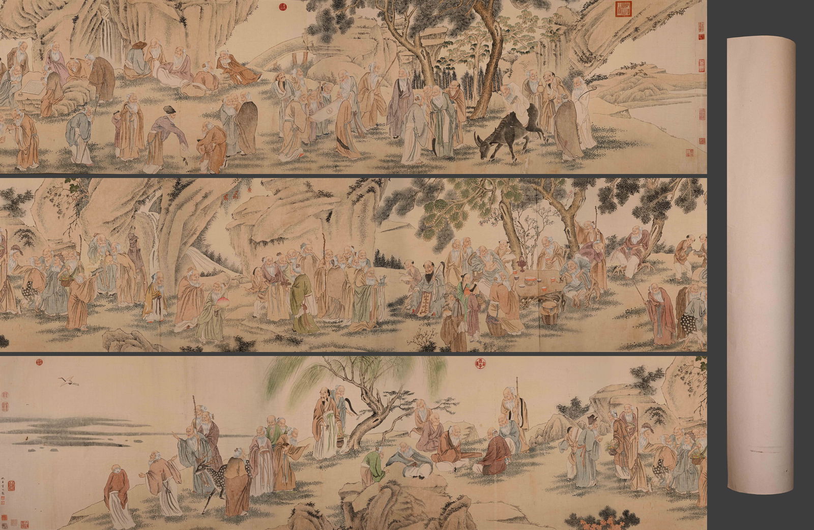 Chinese Drawing Character Story Hand Scroll,Qiu Ying Mark: Chinese Drawing Character Story Hand Scroll,Qiu Ying Mark (75 x 800cm)