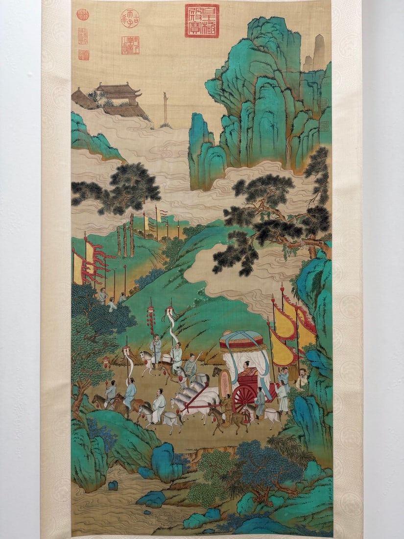 Chinese Drawing Landscape and Character Story Painting,Qiu Ying Mark: Chinese Drawing Landscape and Character Story Painting,Qiu Ying Mark (61 x 126cm)