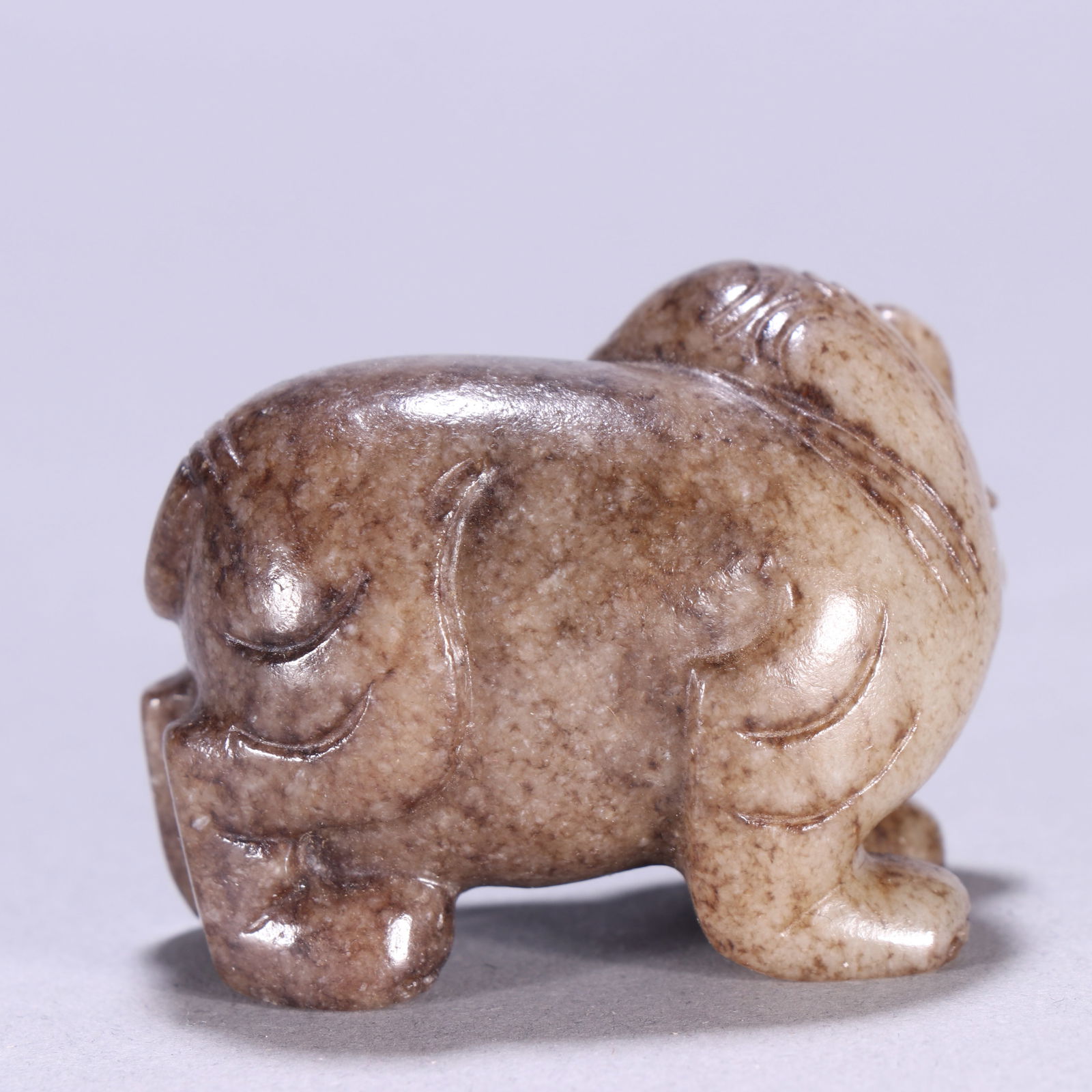 Jade Carved Elephant Shape Ornament - 5