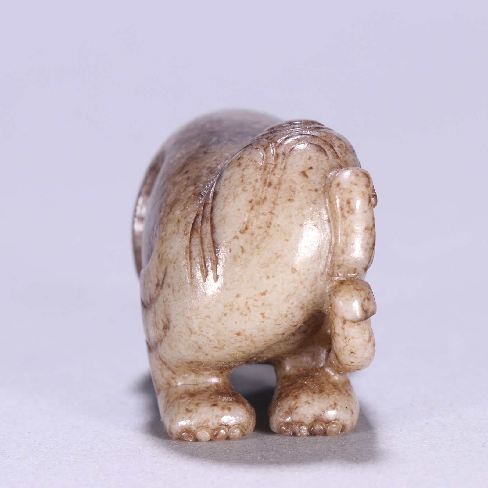 Jade Carved Elephant Shape Ornament - 6
