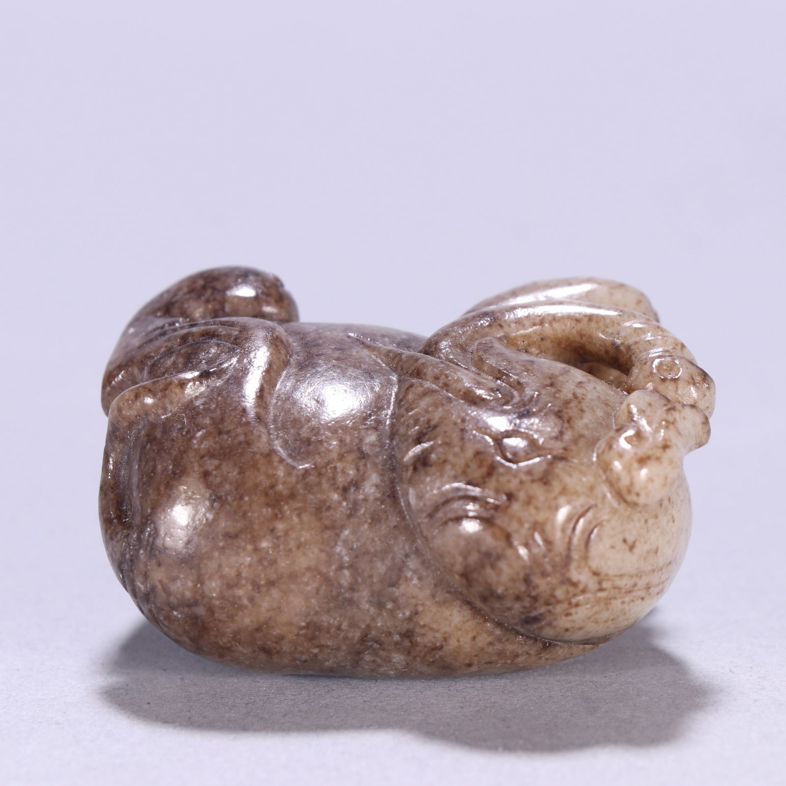 Jade Carved Elephant Shape Ornament - 8