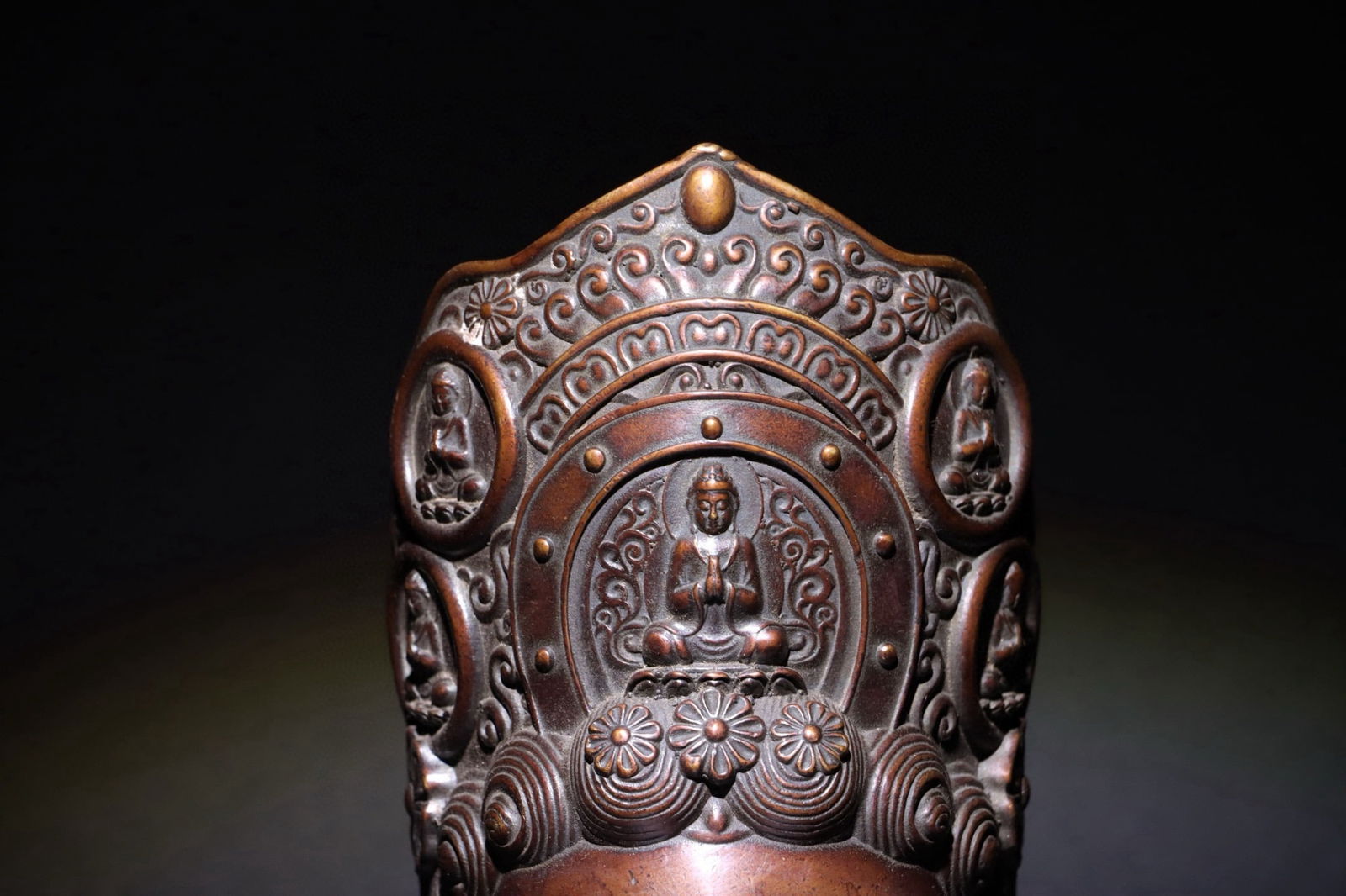Bronze GuanYin Head Figure - 3
