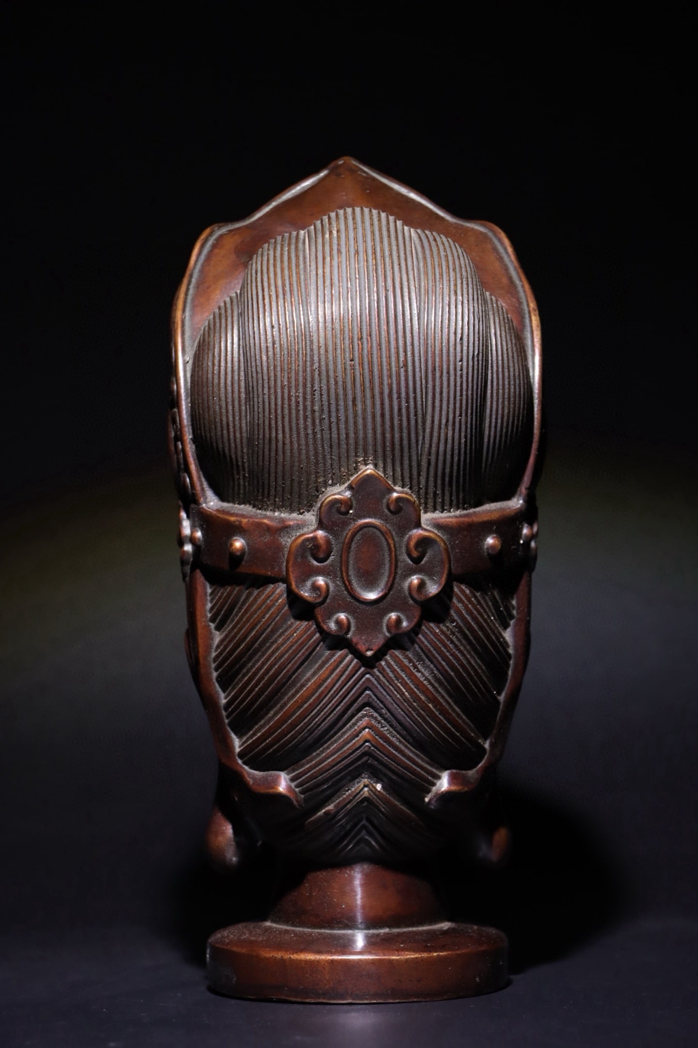 Bronze GuanYin Head Figure - 6