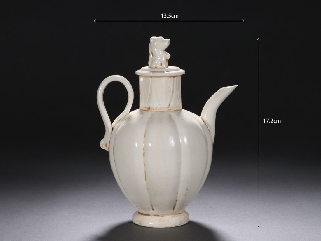 White Glazed Porcelain Pot: White Glazed Porcelain Pot (17.2cm)