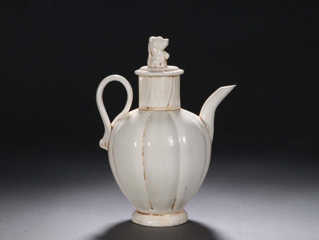 White Glazed Porcelain Pot - 3