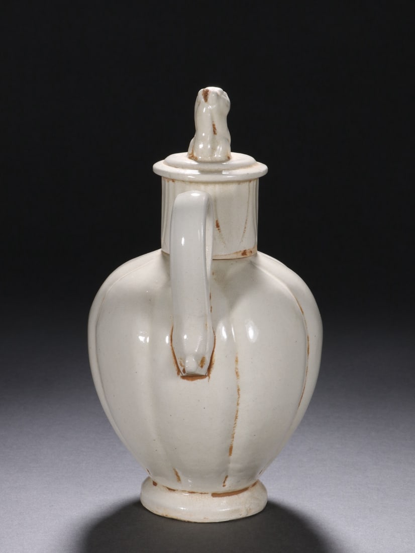 White Glazed Porcelain Pot - 5