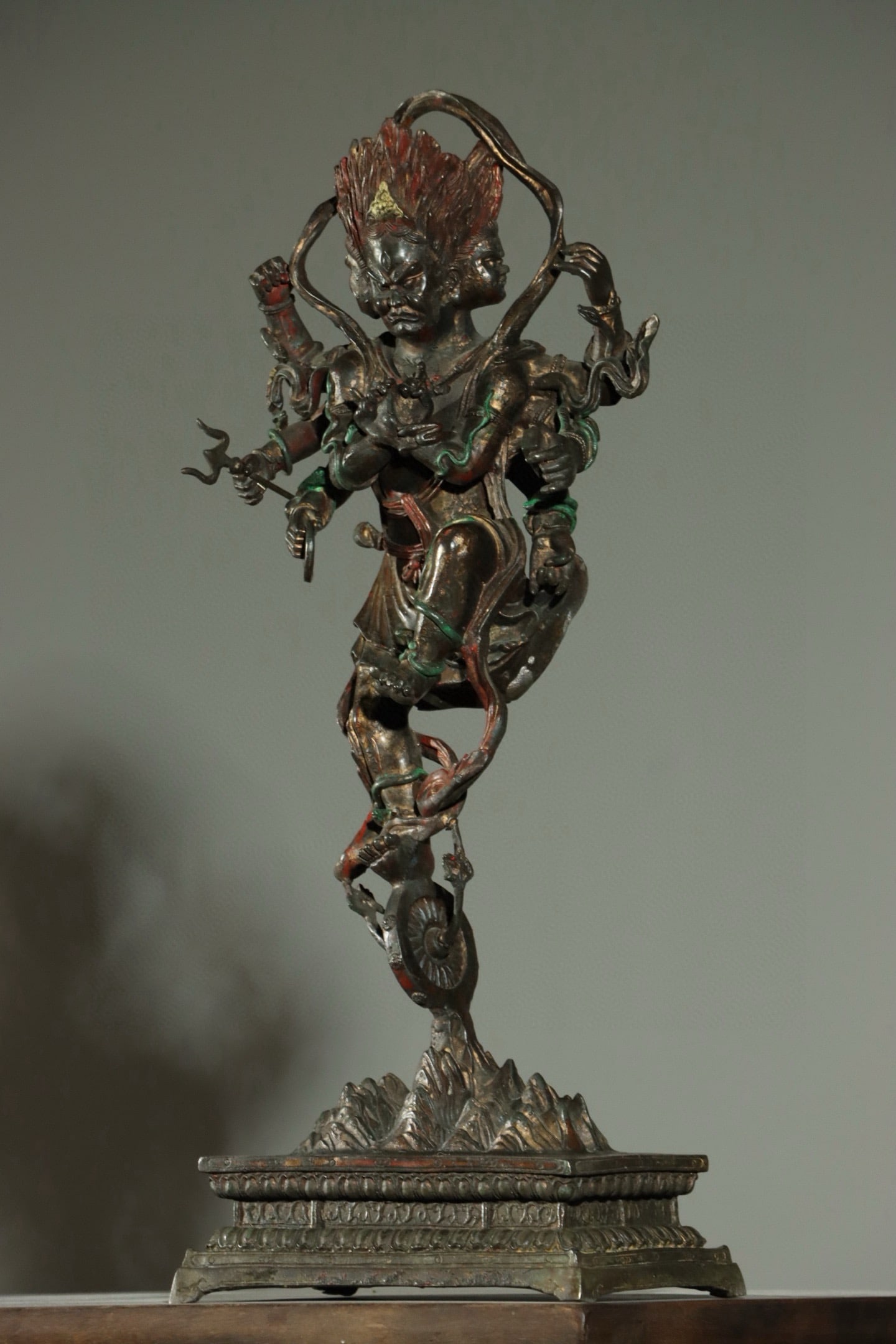 Bronze Colour Painted Ajitasena Figure: Bronze Colour Painted Ajitasena Figure (57 x 23cm)