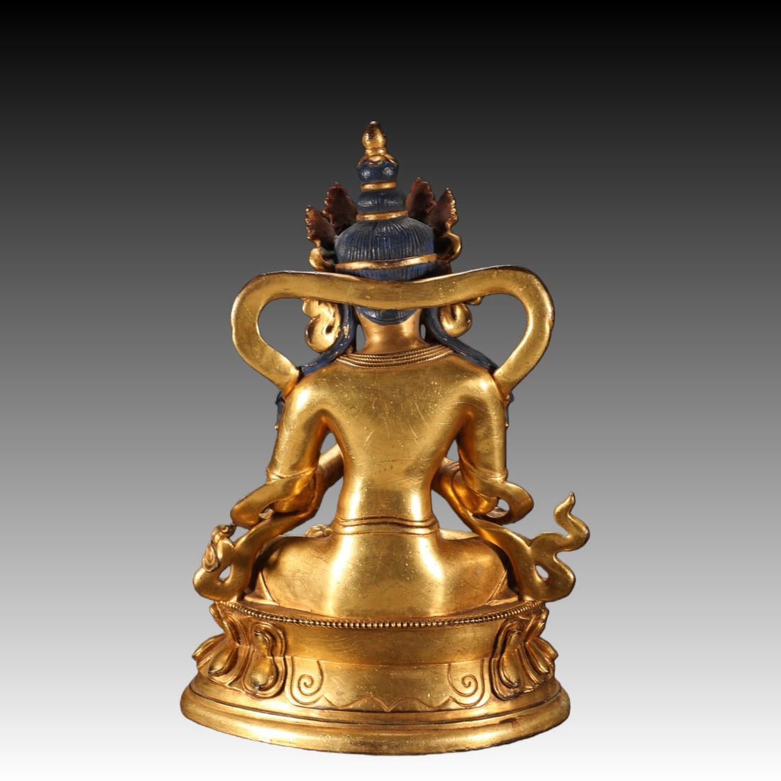 Gilt Bronze GuanYin Figure - 3