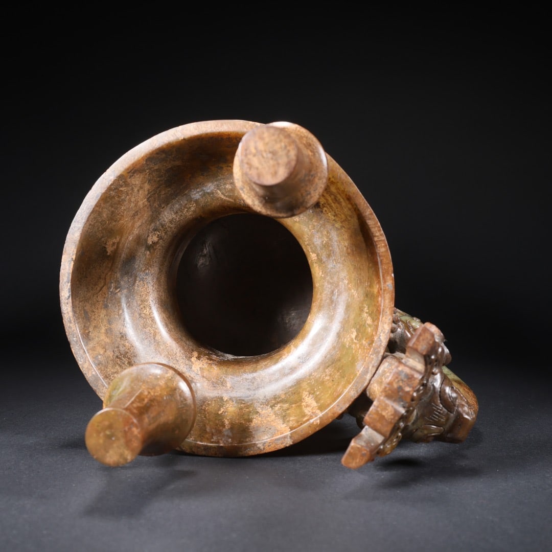 Jade Carved Dragon Pattern Pot - 6