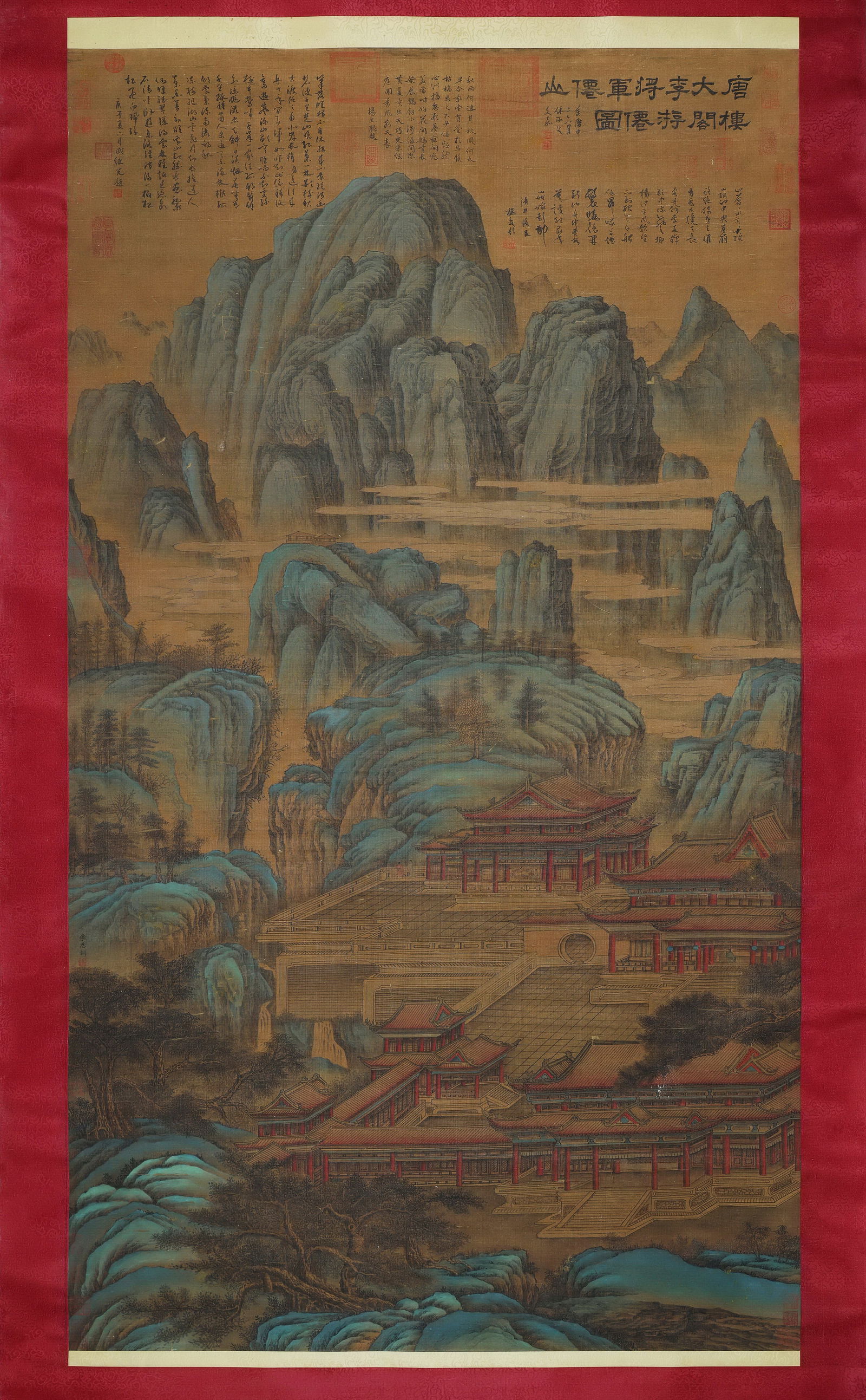Chinese Drawing Landscape Painting,Li Sixun Mark: Chinese Drawing Landscape Painting,Li Sixun Mark (176 x 100cm)