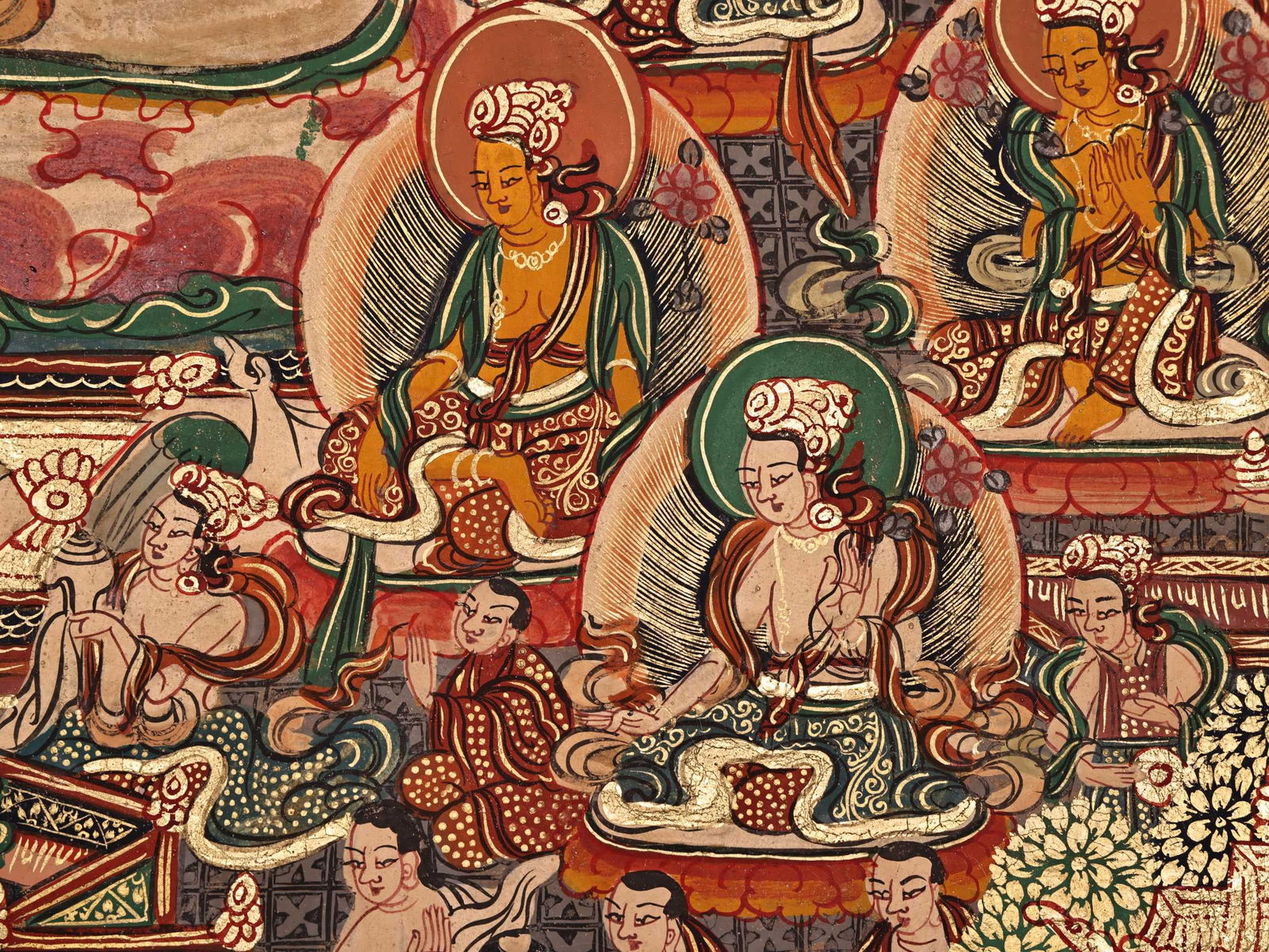 Colour Painted Mahakala Pattern Tangka - 10