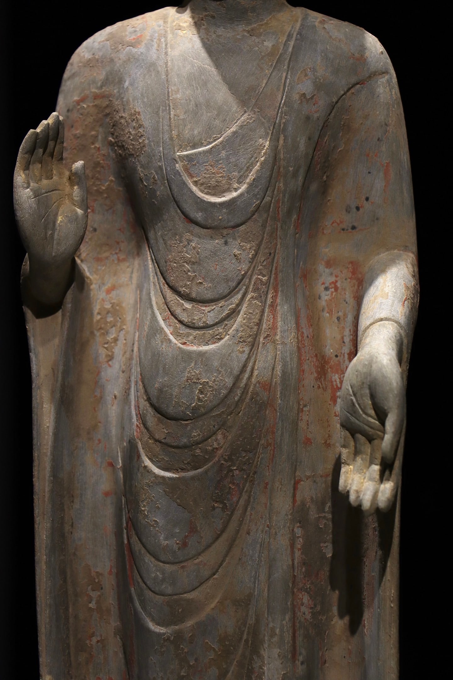 Grey Stone Sakyamuni Figure - 4