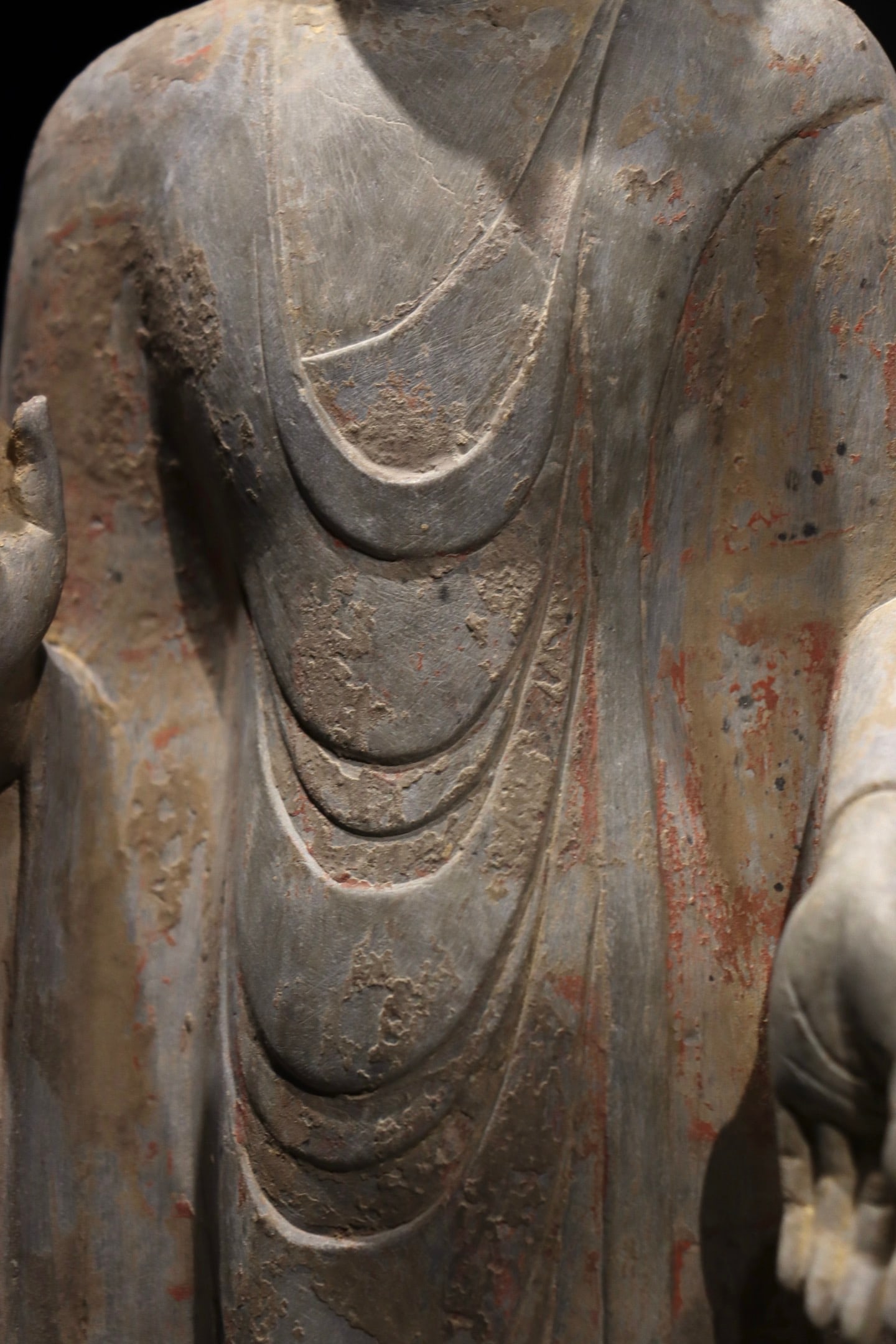 Grey Stone Sakyamuni Figure - 8