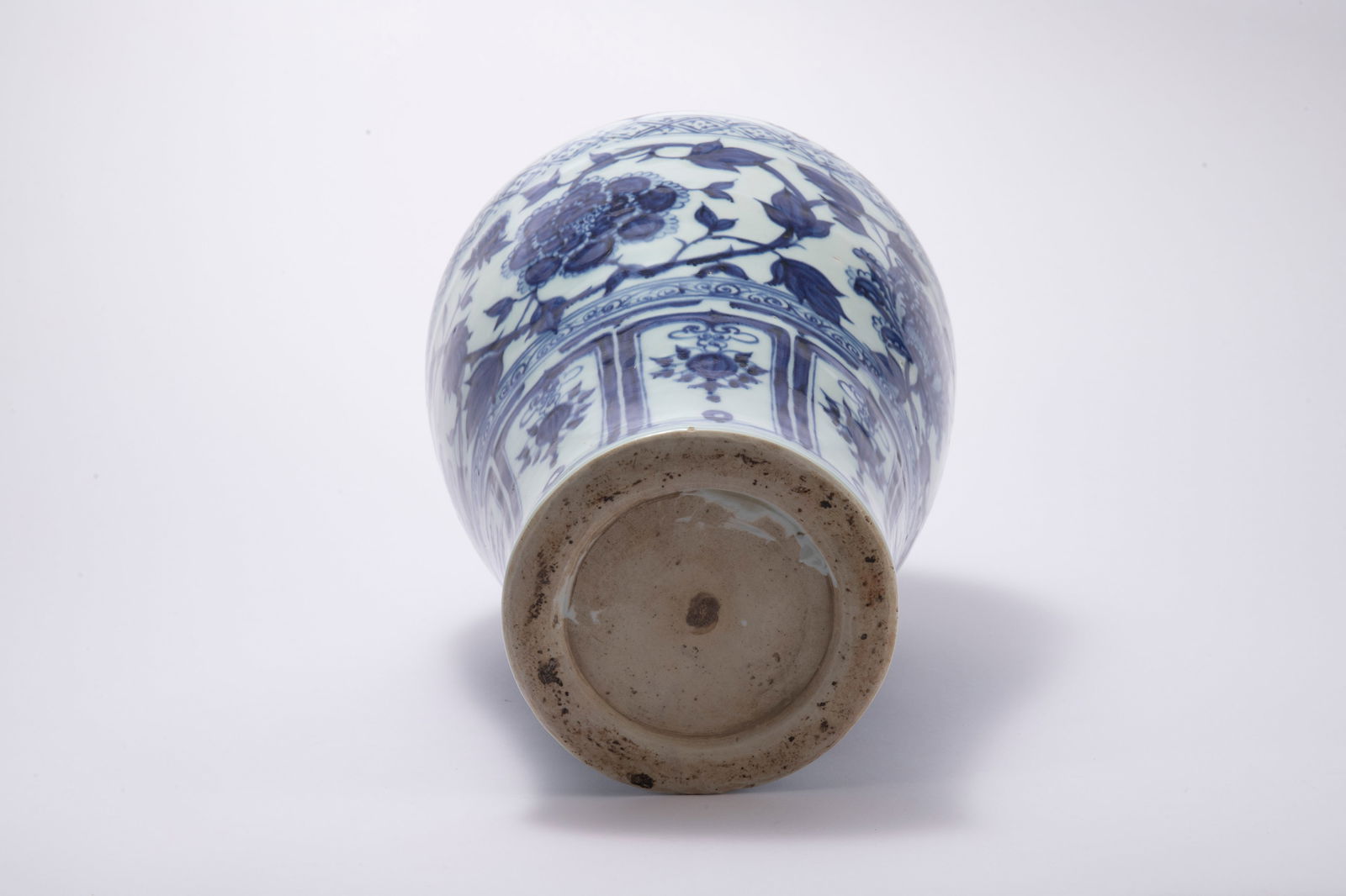 Blue and White Flower Pattern Porcelain Vase - 10