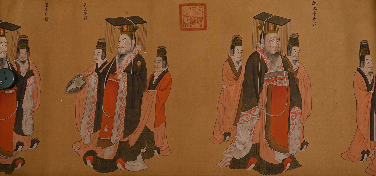 Chinese Drawing Emperor Hand Scroll,Yan Liben Mark - 5