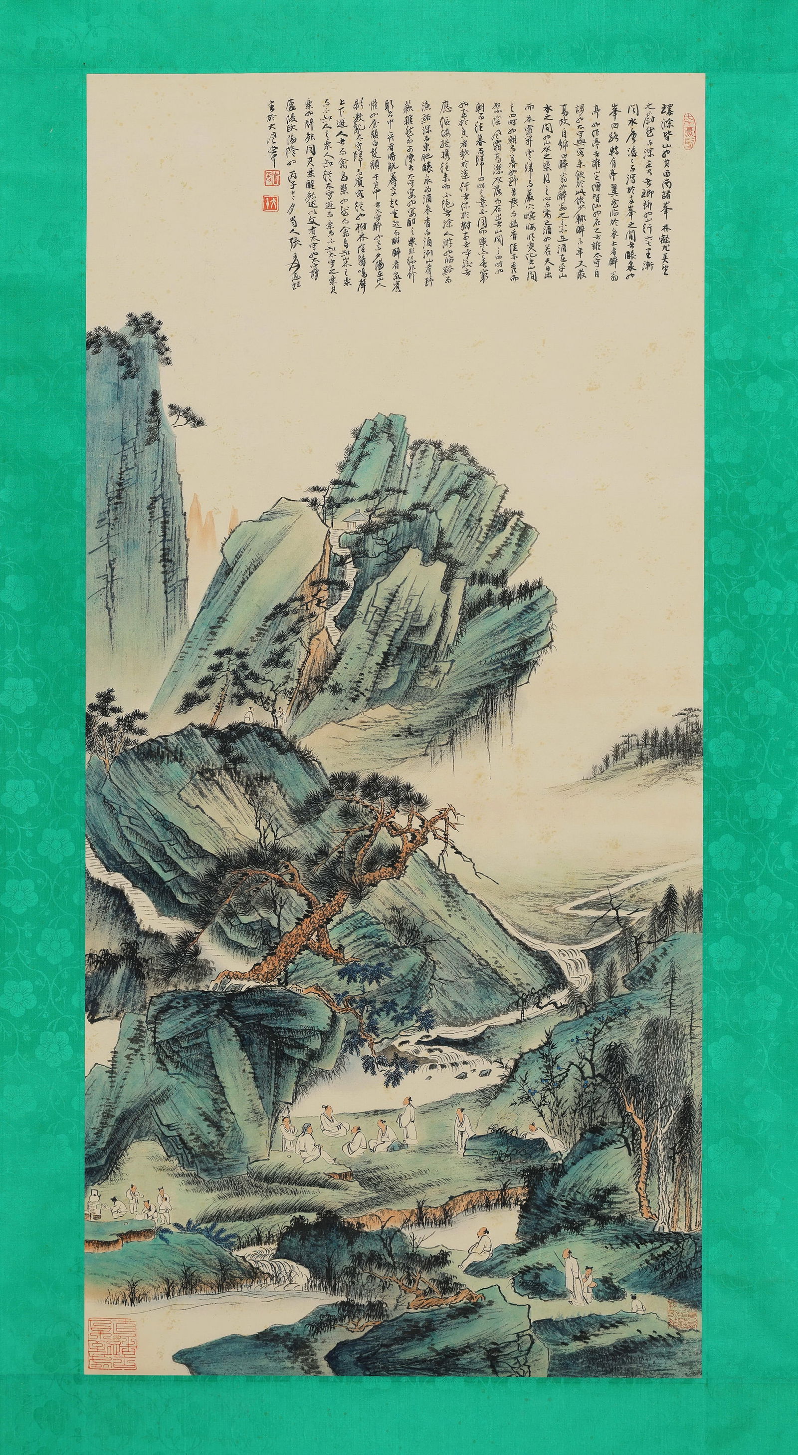 Chinese Drawing Landscape and Character Story Painting,Zhang Daqian Mark (1 of 7)