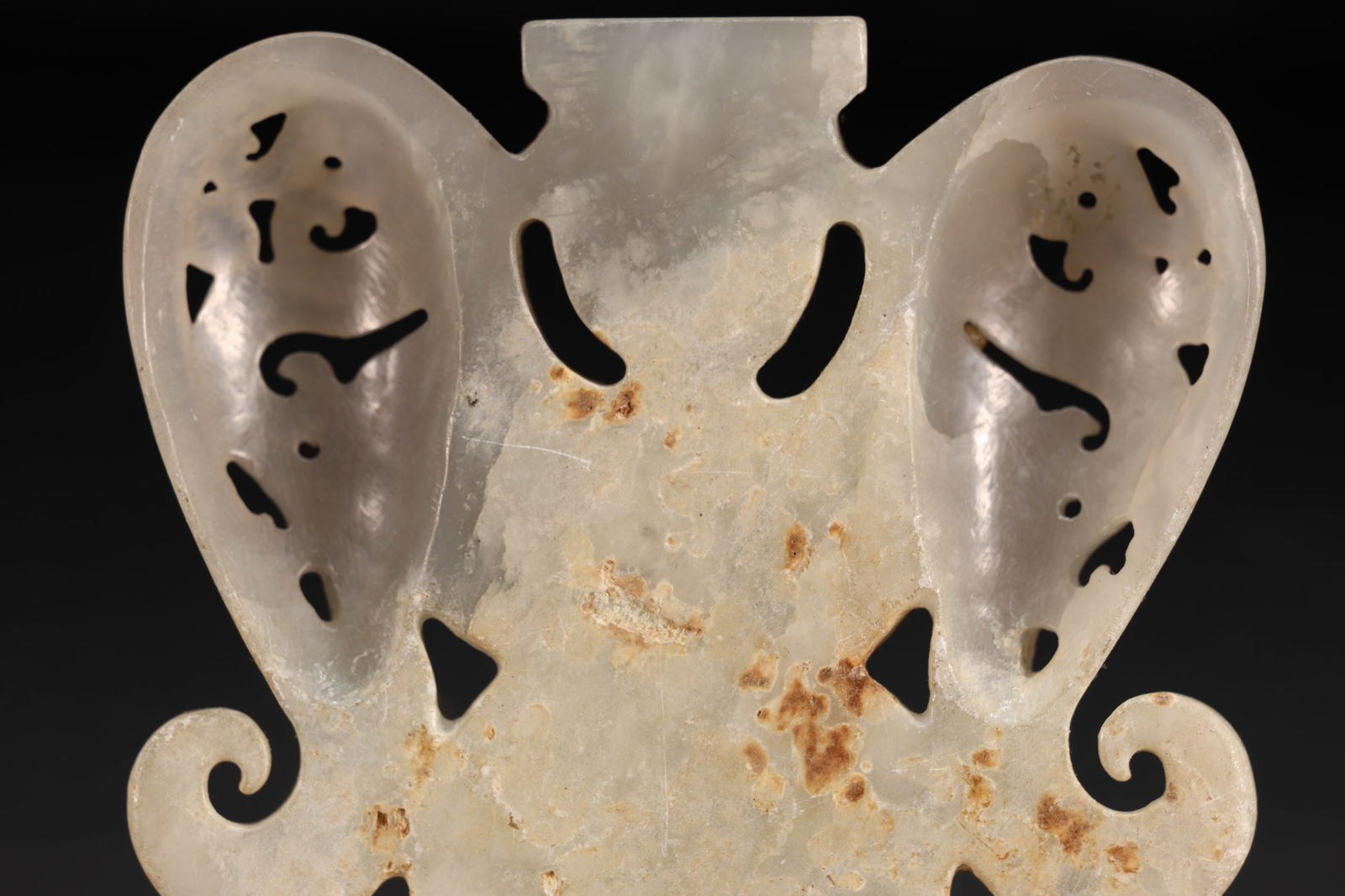 Jade Carved Dragon Pattern Character Shape Ornament - 5