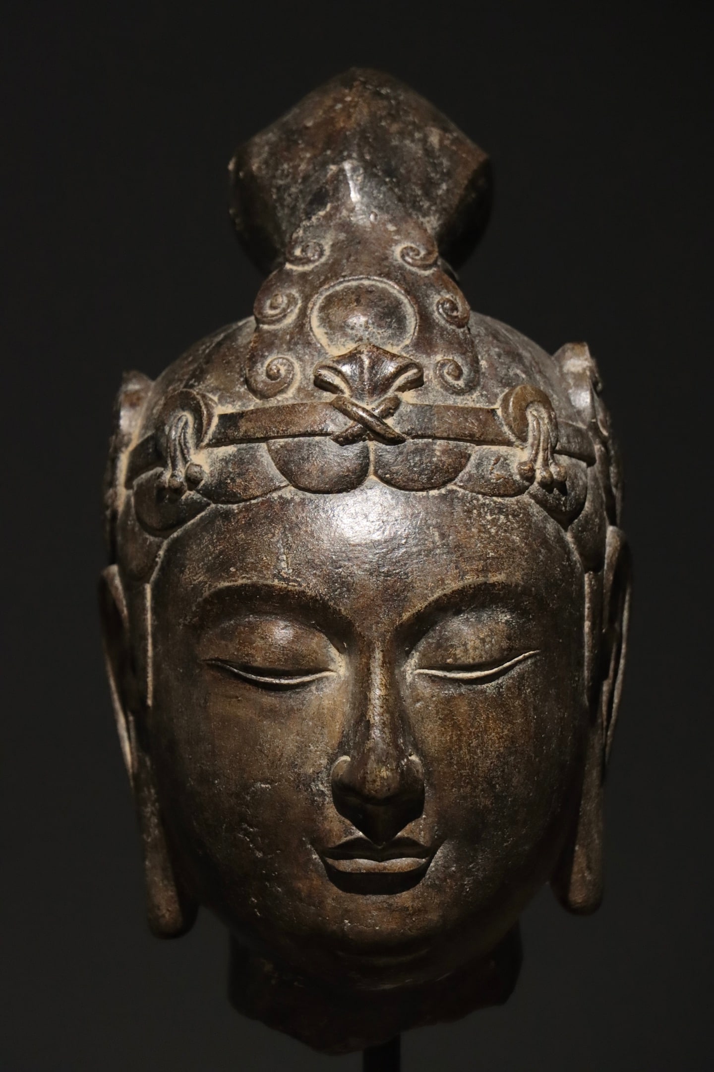 Stone Buddha Head Figure - 2