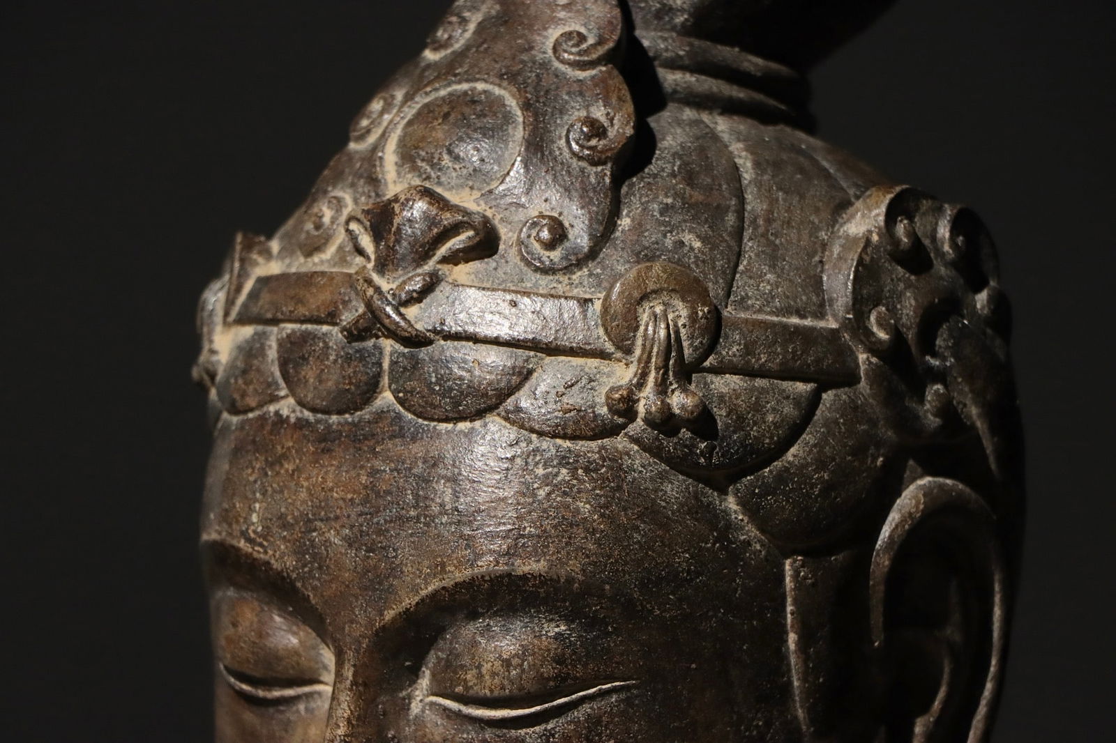 Stone Buddha Head Figure - 5