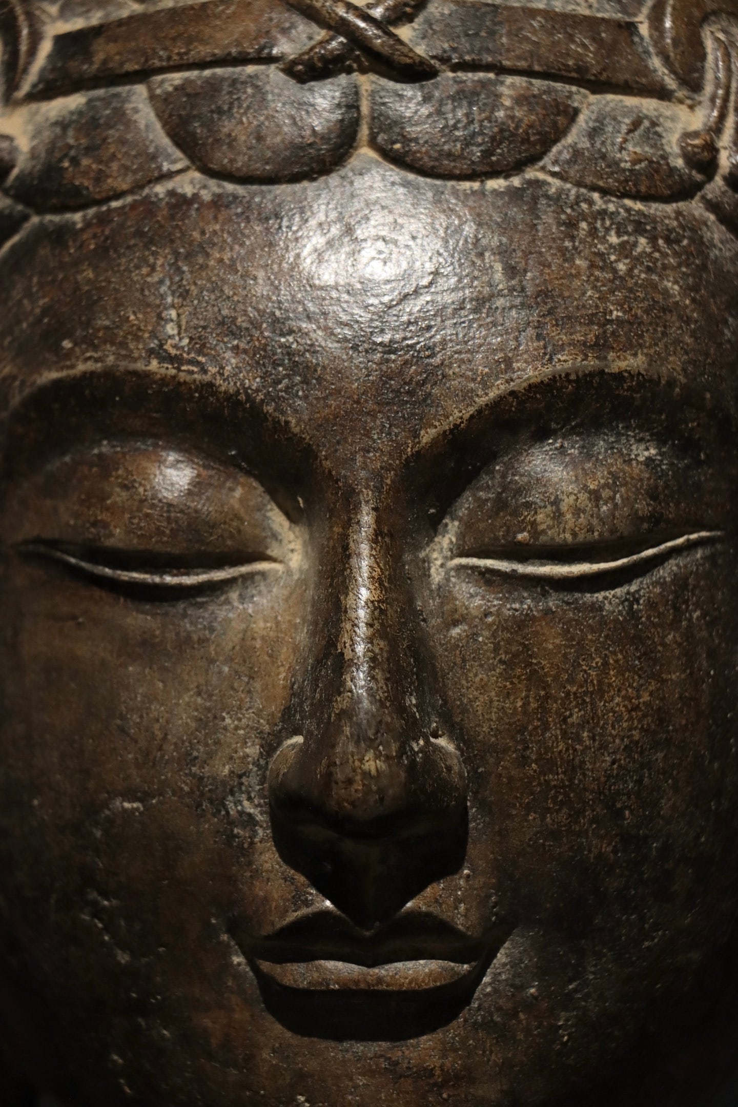 Stone Buddha Head Figure - 8
