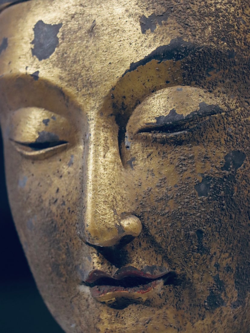 Stone Buddha Head Figure - 6