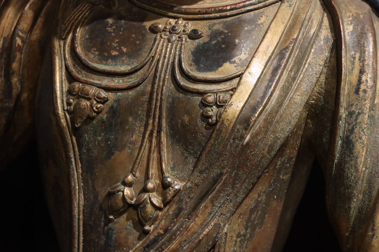 Gilt Bronze GuanYin Figure - 6