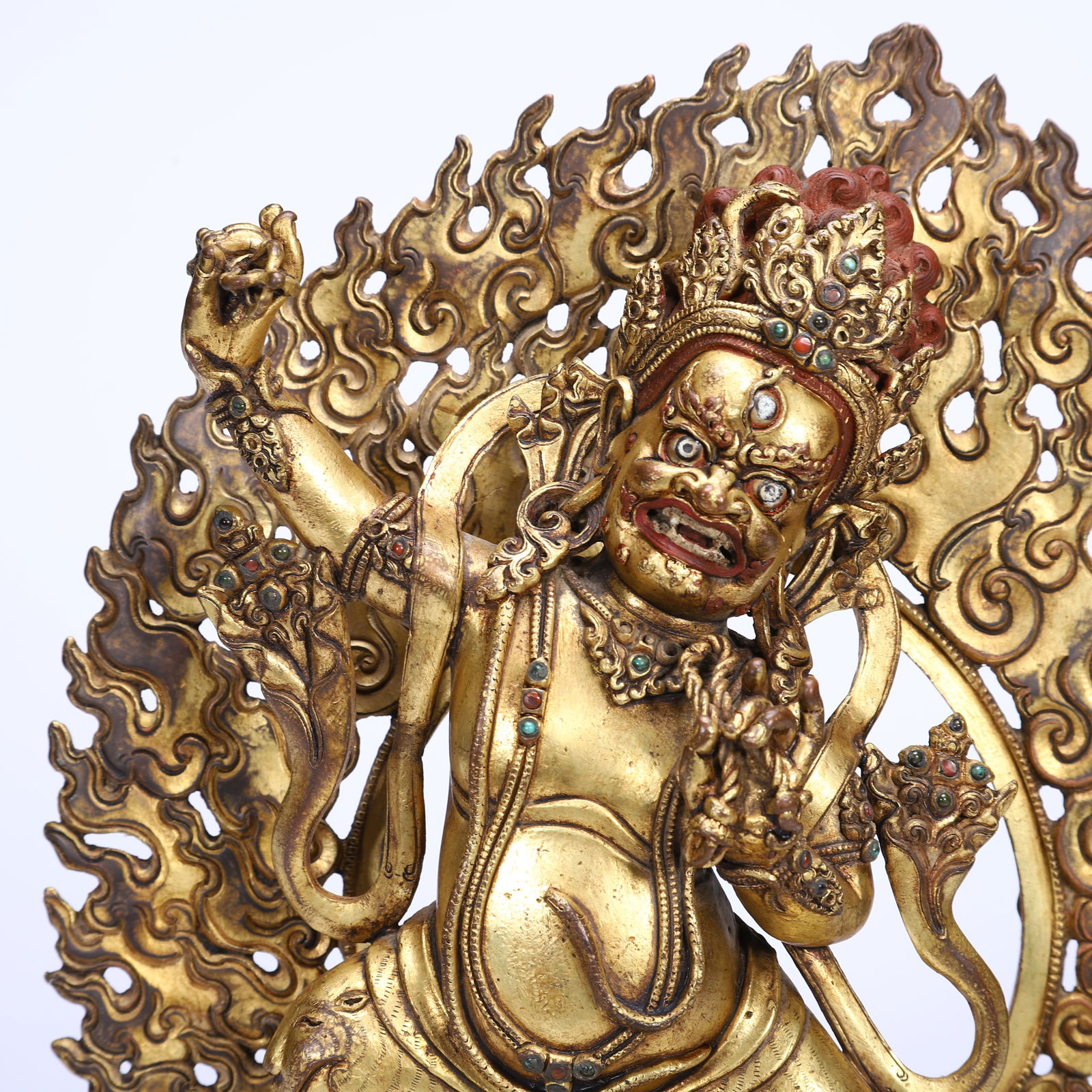 Gilt Bronze Vajrapani Figure - 2