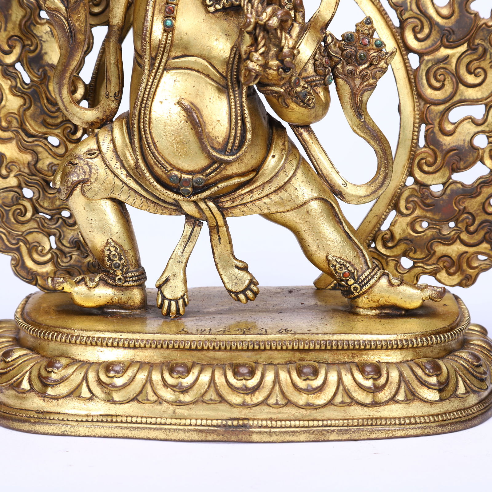 Gilt Bronze Vajrapani Figure - 3