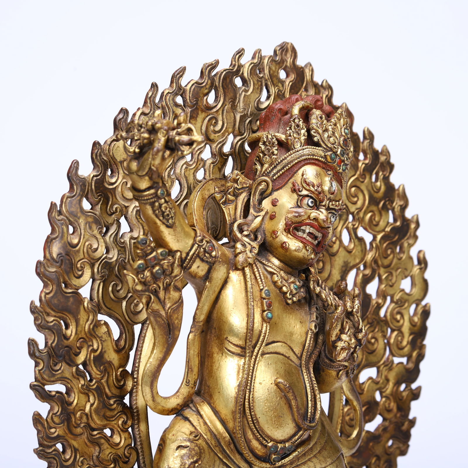 Gilt Bronze Vajrapani Figure - 6