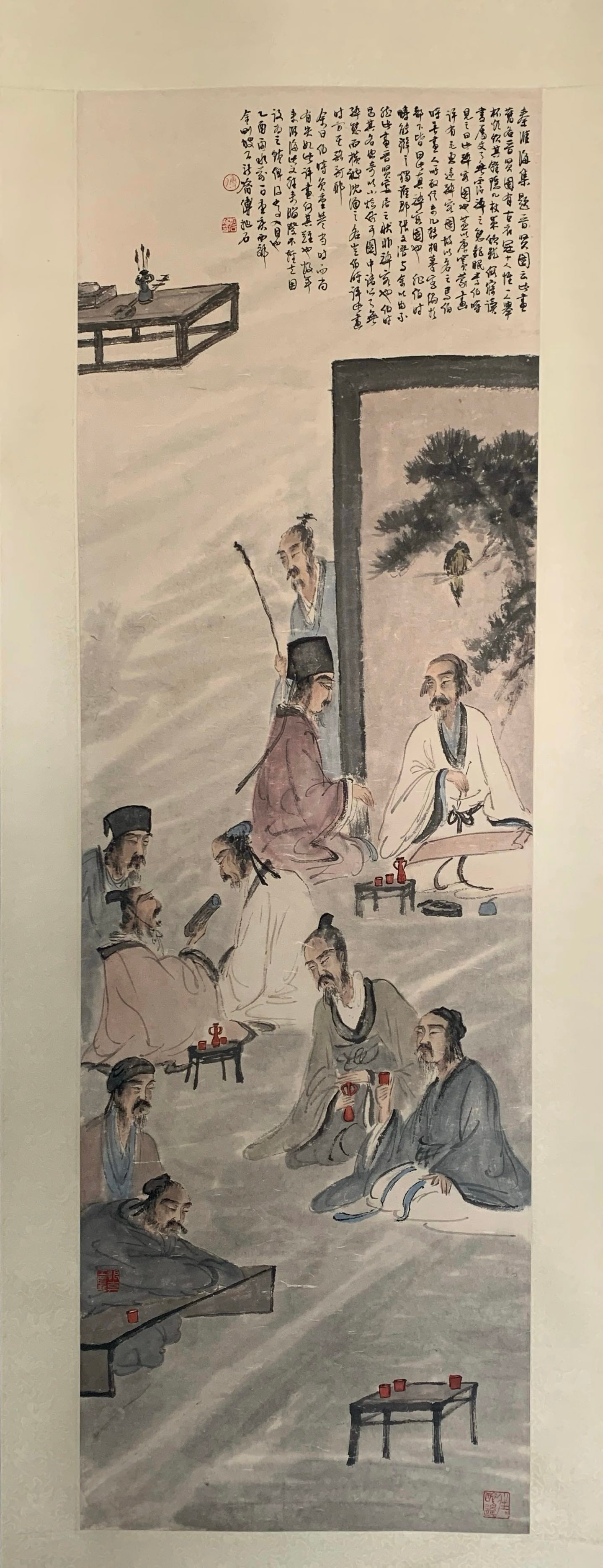 Chinese Drawing Character Story Painting,Fu Baoshi Mark: Chinese Drawing Character Story Painting,Fu Baoshi Mark (141 x 45cm)