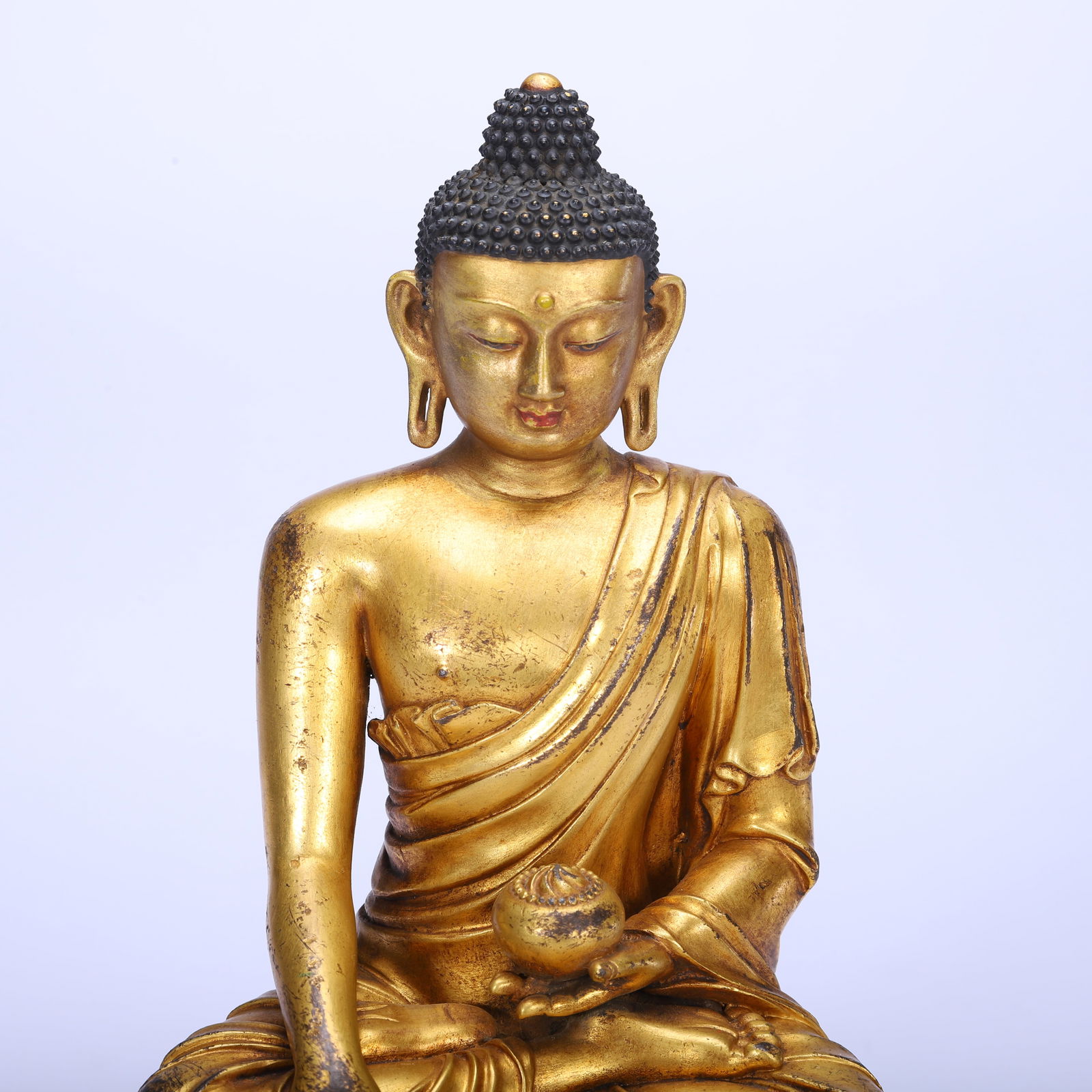Gilt Bronze Sakyamuni Figure - 2